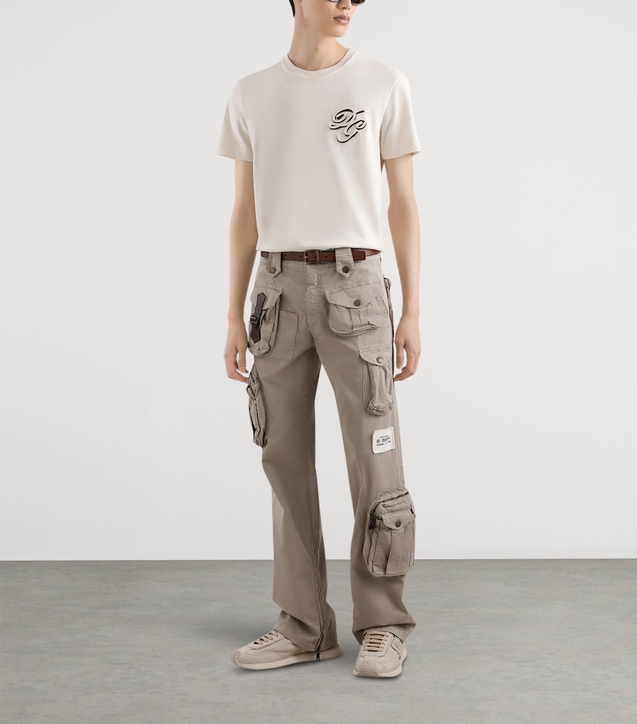 Cotton Logo T-Shirt A4567-CREAM Image 3