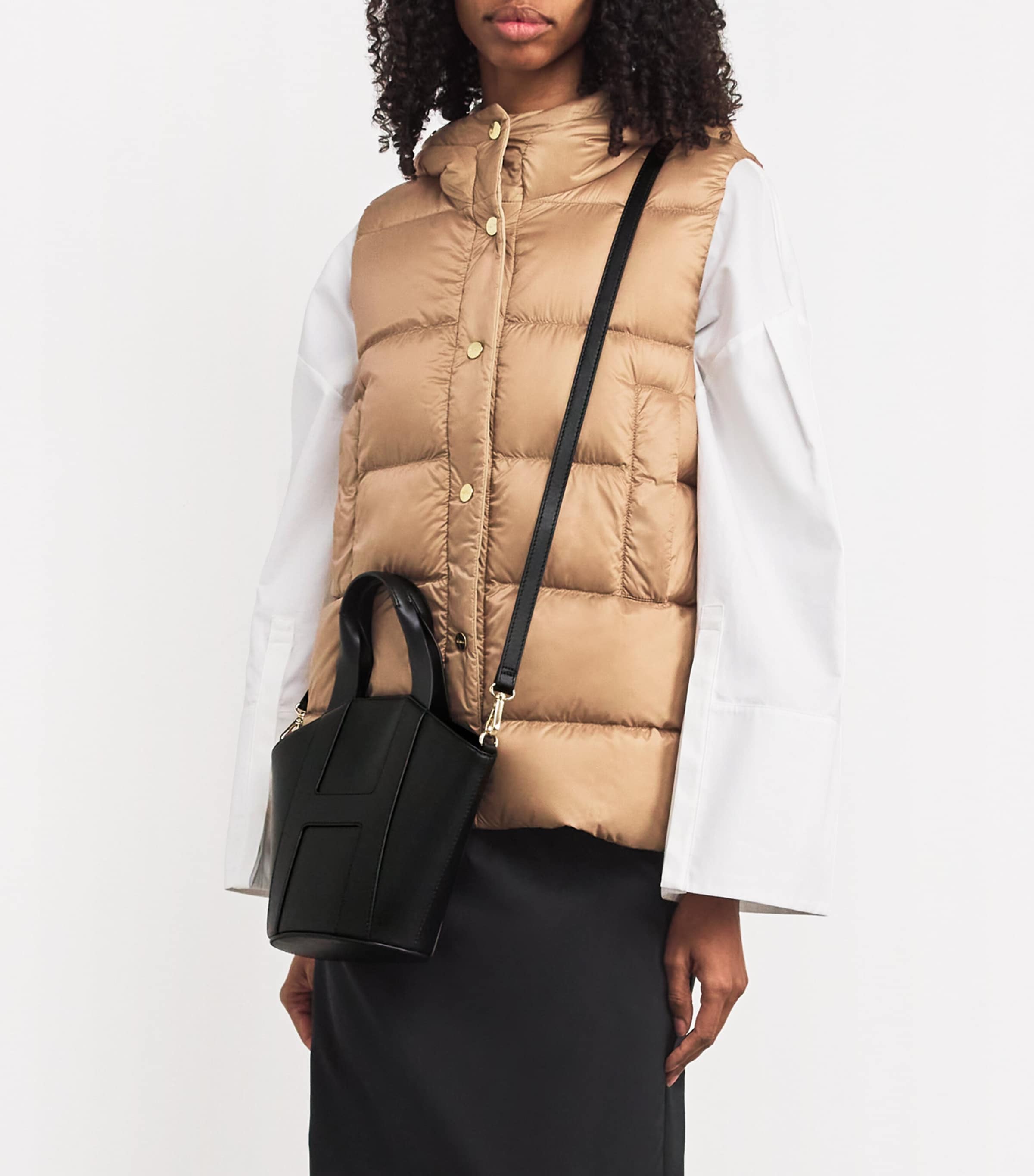 Grab Leather Tote Bag BLACK Image 2