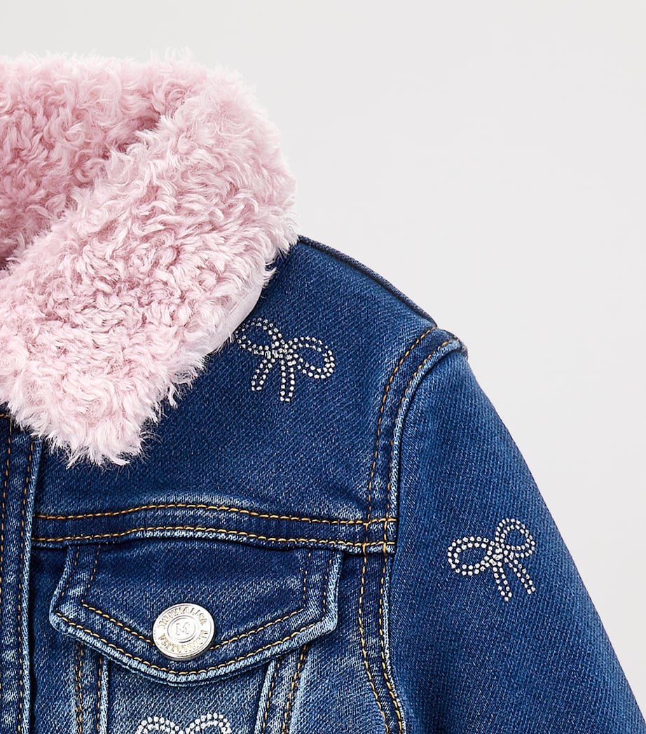 Fleece-Trim Denim Jacket (3-36 Months) DENIM+ROSA Image 2