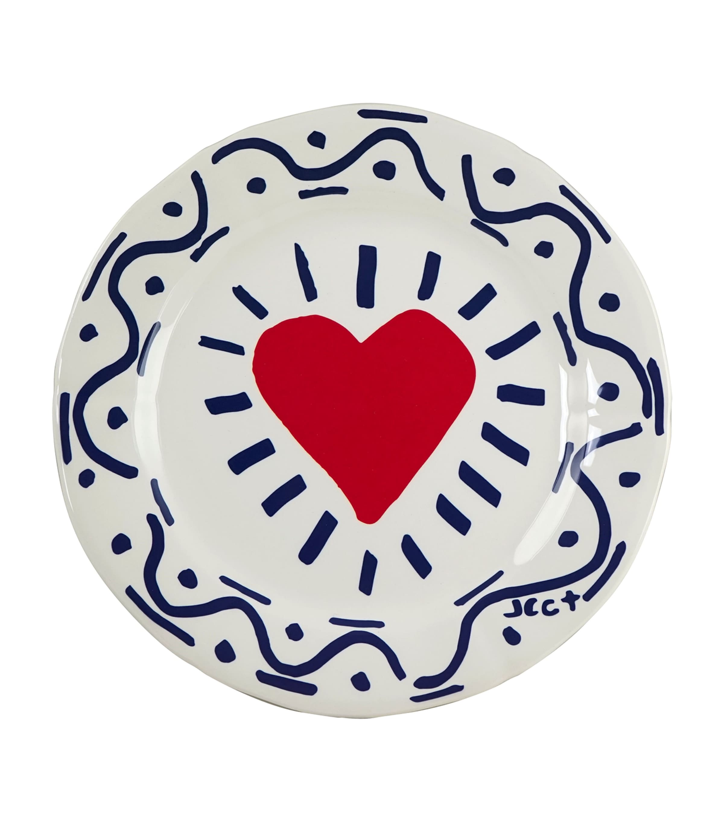 Set of 6 Archipel Dessert Plates (23cm) WHITE, BLUE Image 5