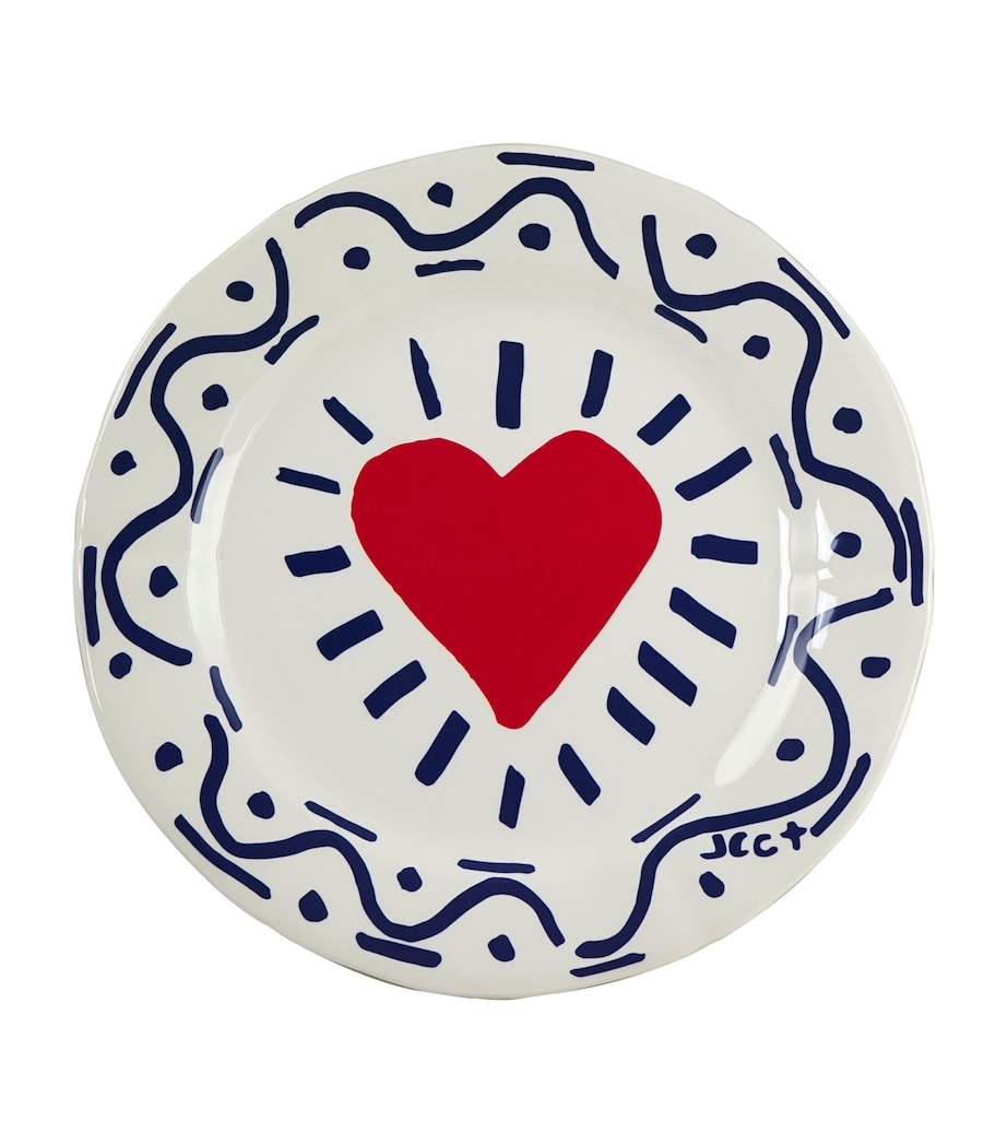 Set of 6 Archipel Dessert Plates (23cm) WHITE, BLUE Image 5