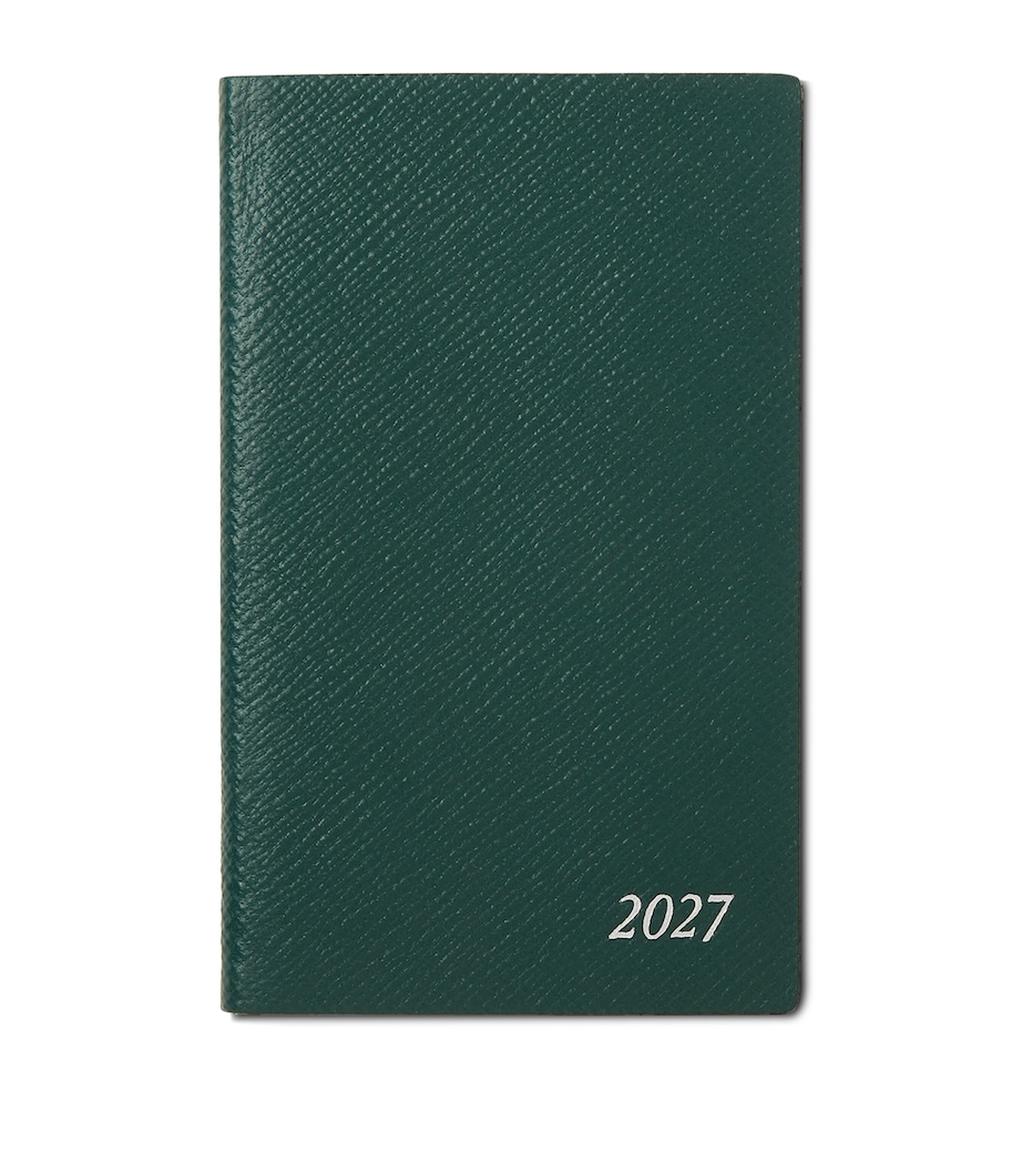 Smythson Leather Panama Weekly Diary 2027 Forest Green Image 1