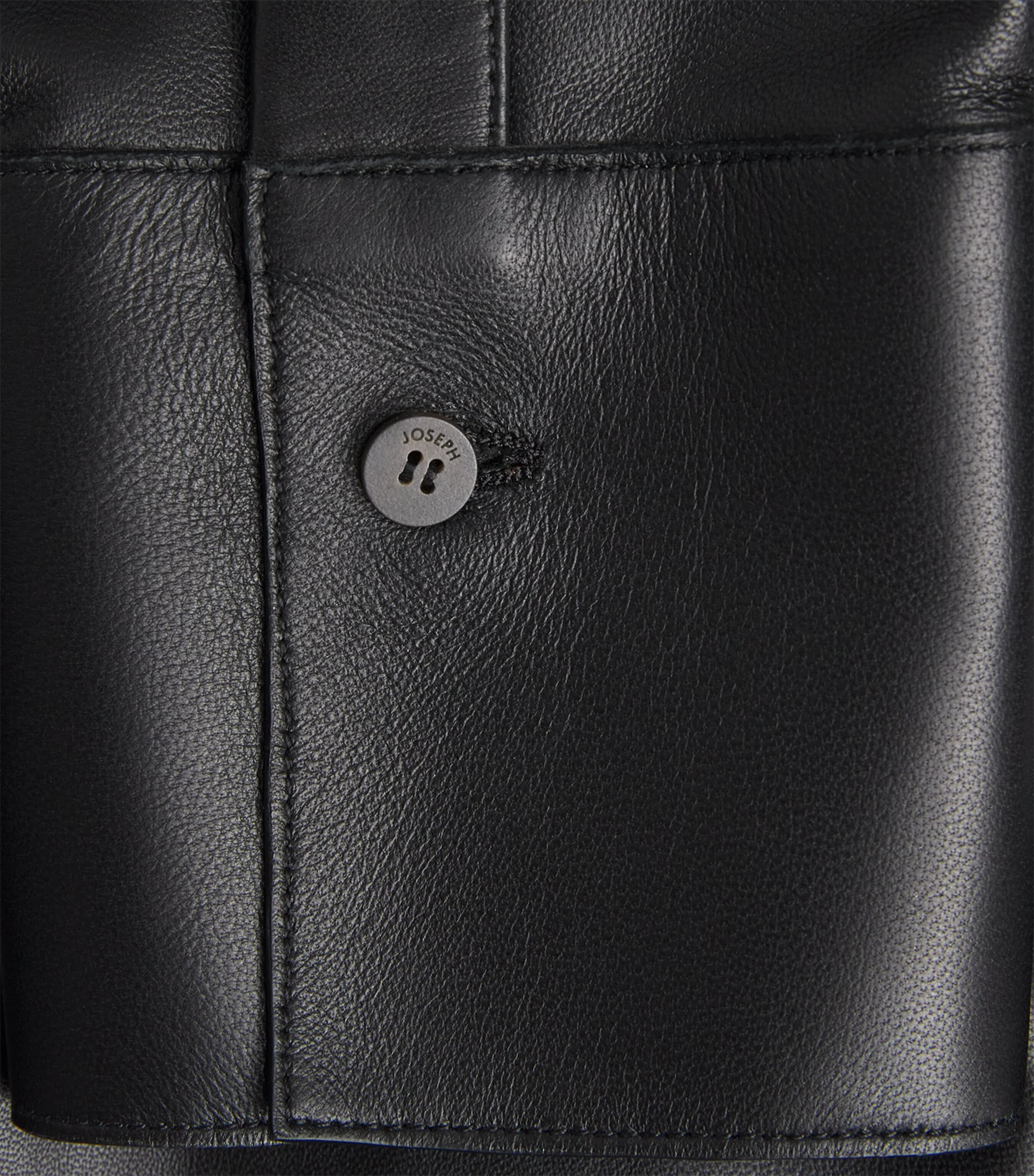 Penna Leather Overshirt BLACK Image 5