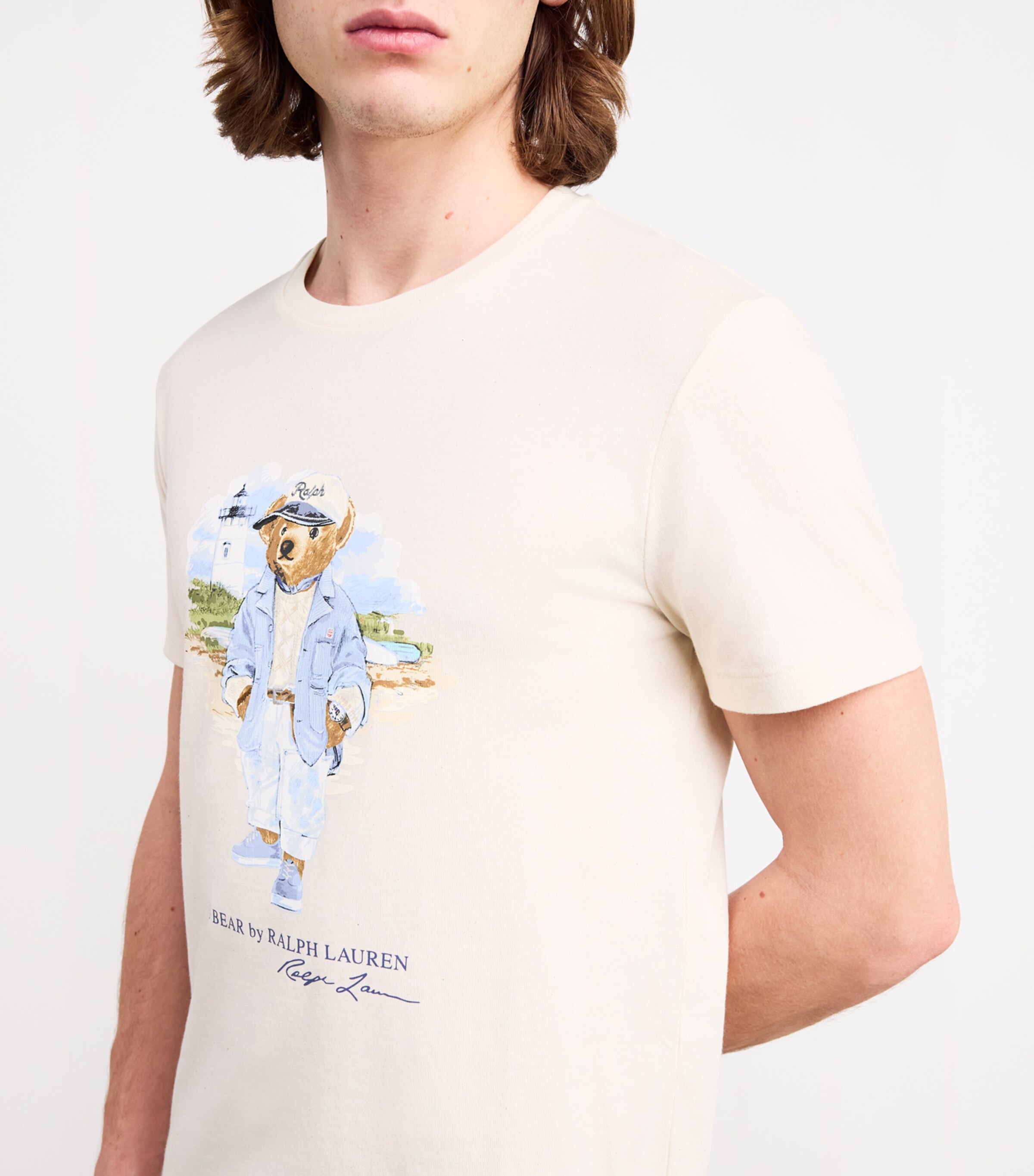 Polo Ralph Lauren Mens Cotton Polo Bear T-Shirt White Image 6