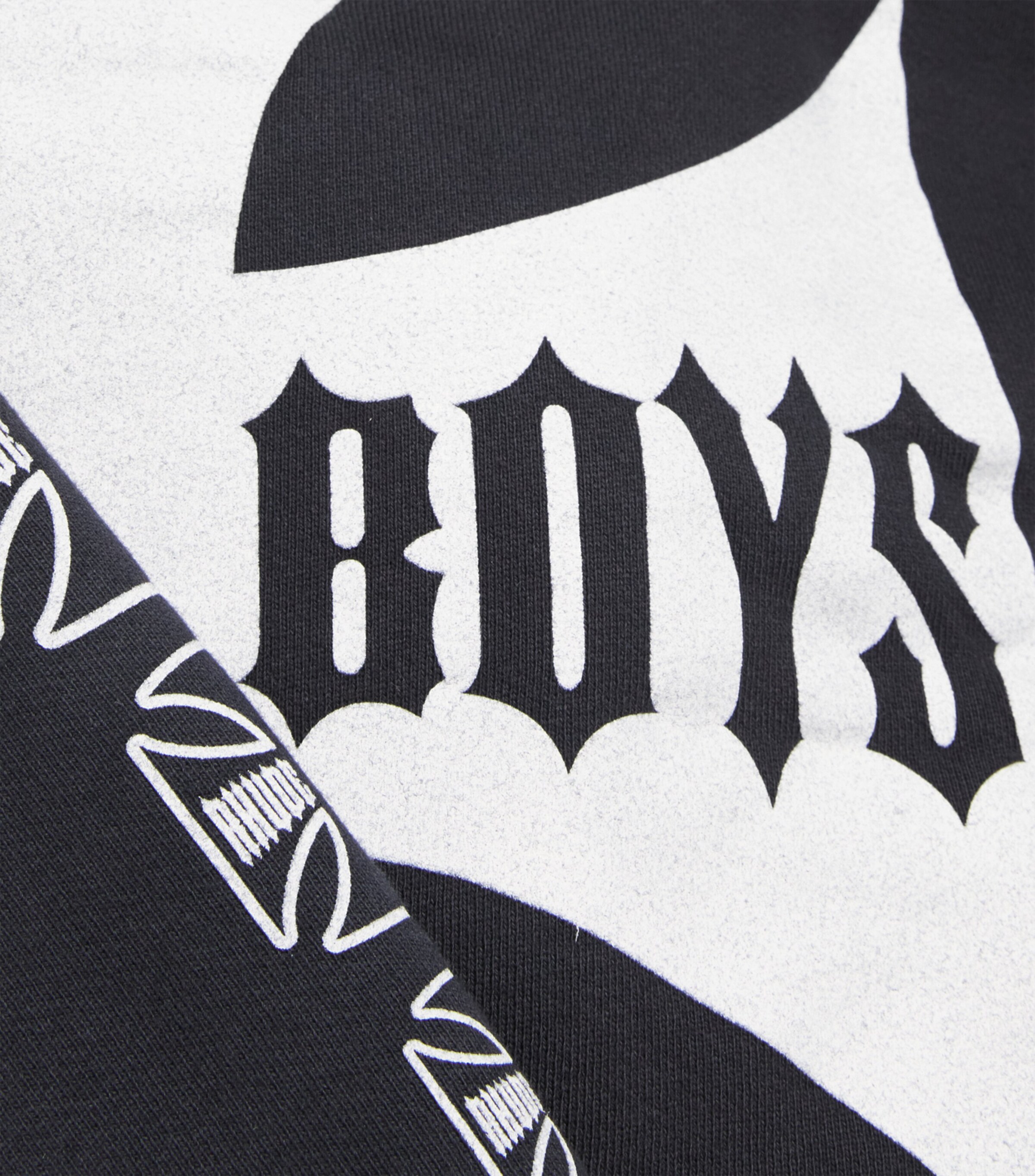 Rhude Mens Cotton Cross Hoodie Vintage Black Image 5