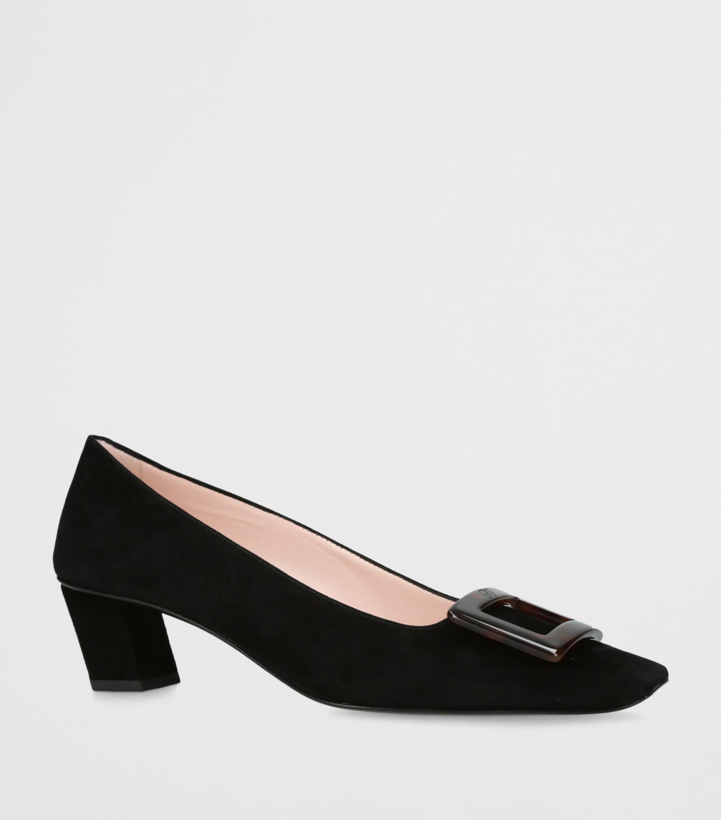 Suede Belle Vivier Pumps 45 BLACK Image 3