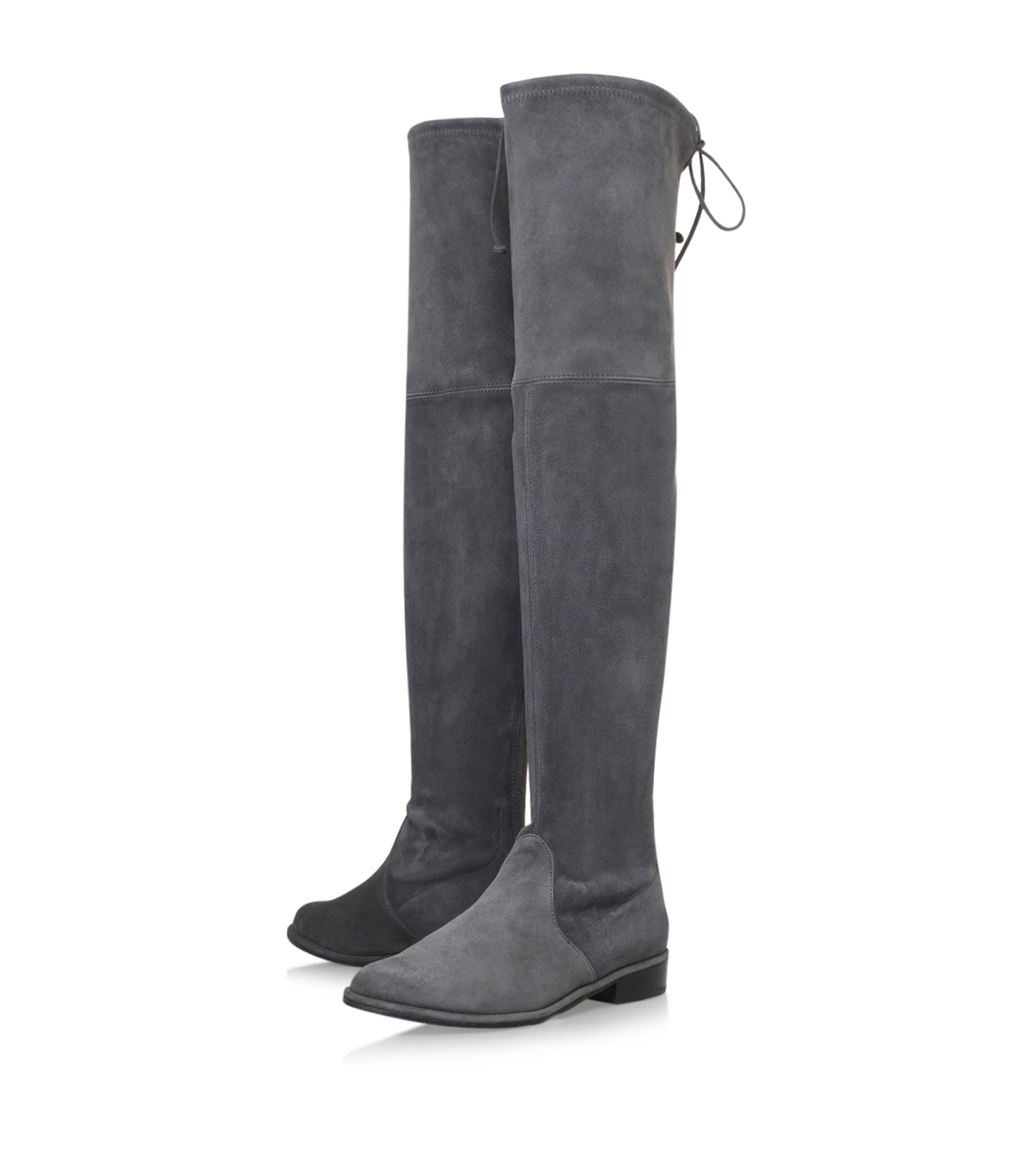 Suede Lowland Thigh High Boots GREY Image 5