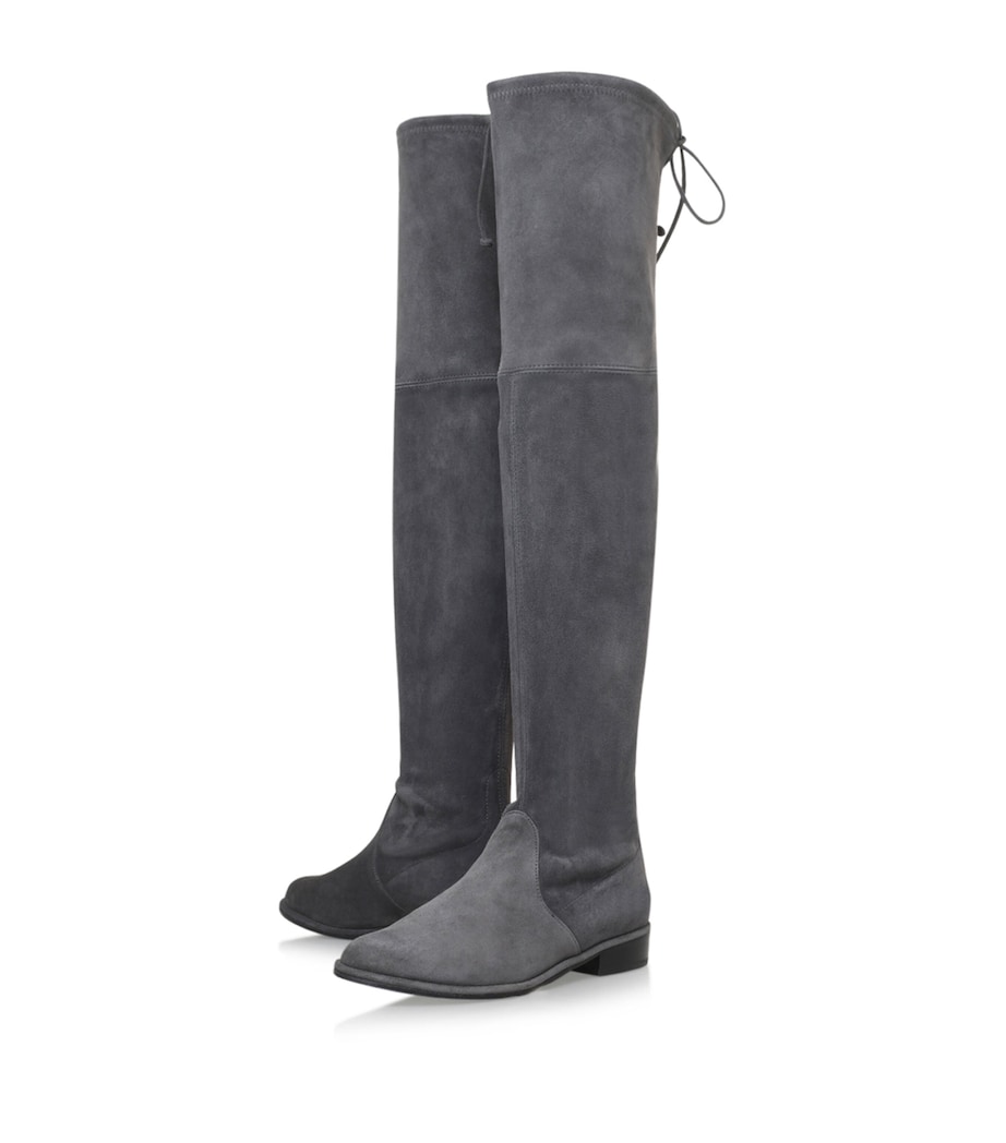 Suede Lowland Thigh High Boots GREY Image 5