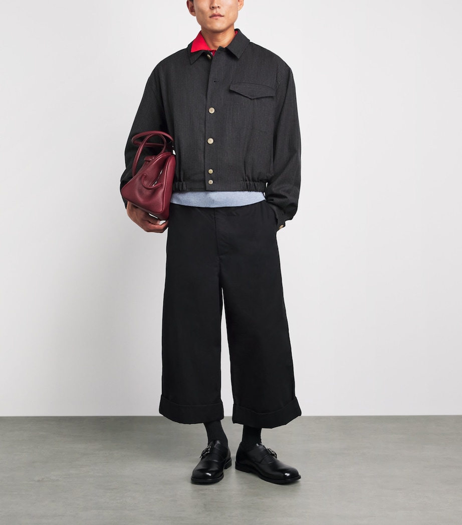 Jacquemus Mens Wool Cubano Overshirt Dark Grey Image 2
