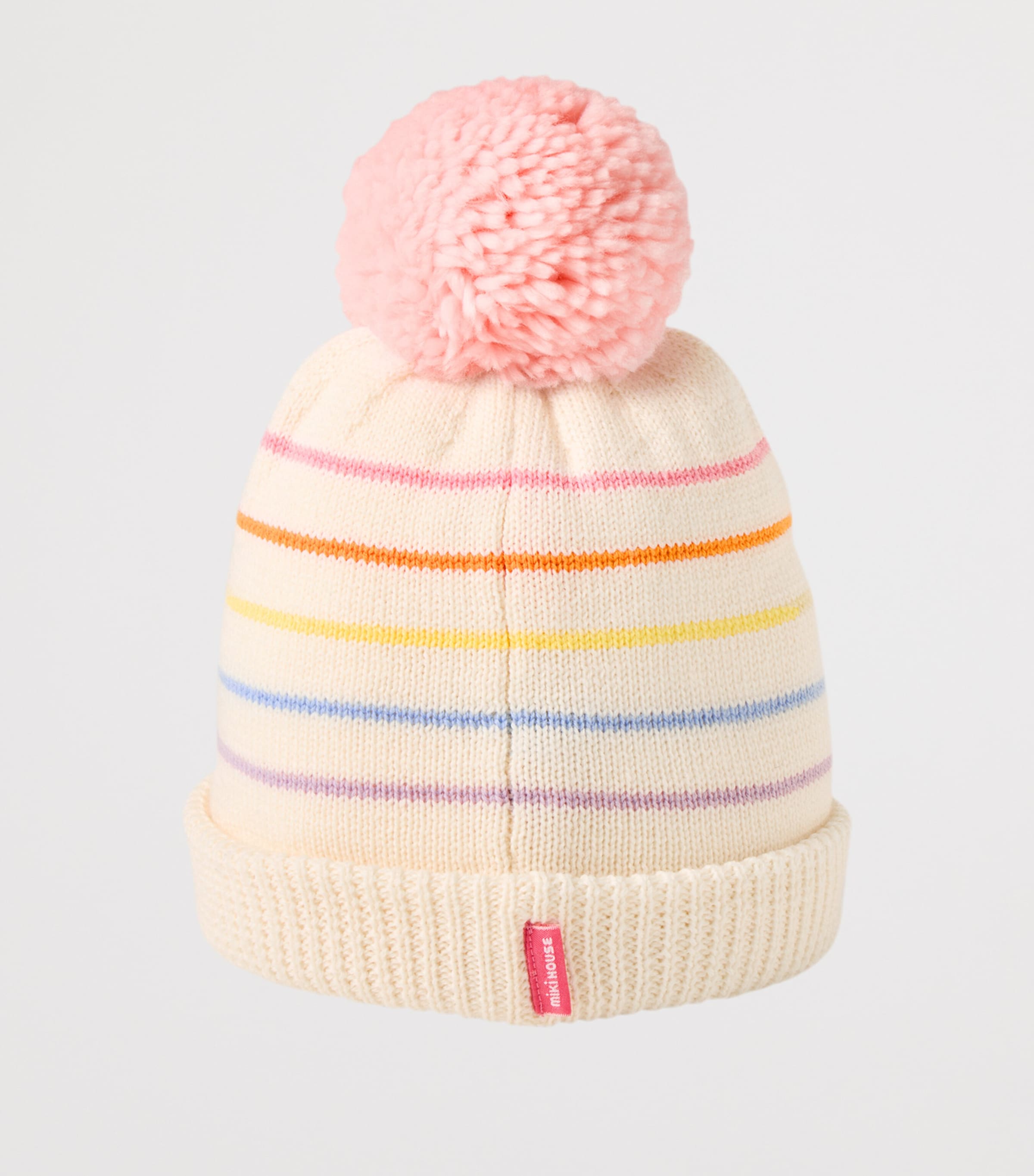 Miki House Wool-Blend Stripe Appliqué Beanie Image 4