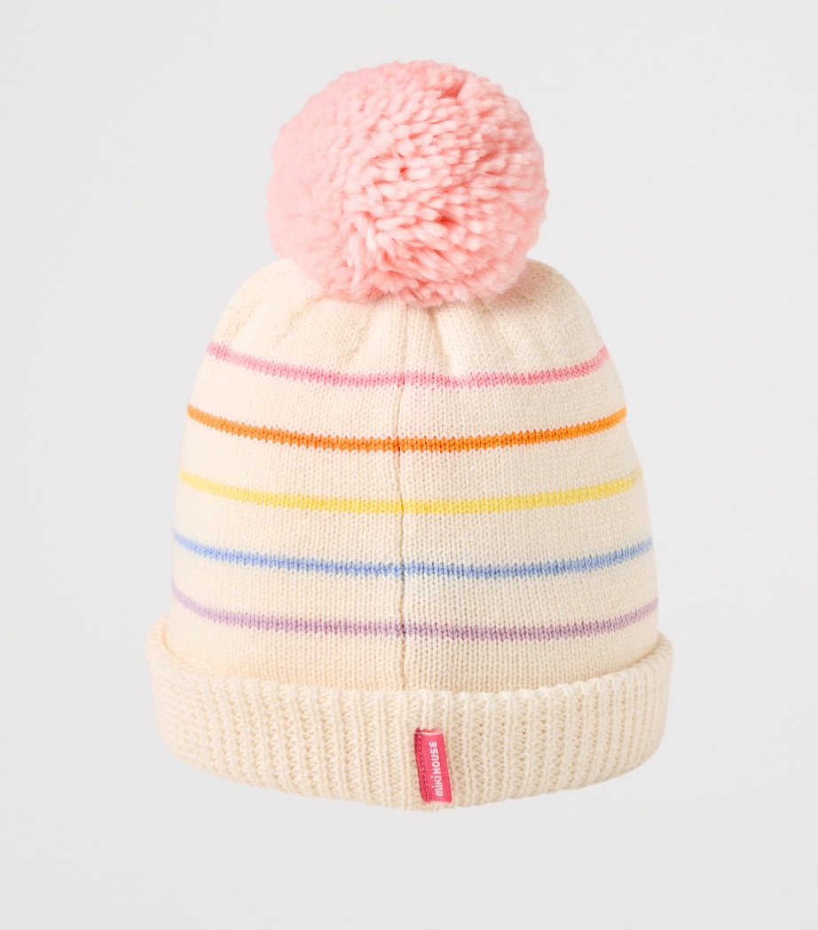 Miki House Wool-Blend Stripe Appliqué Beanie Image 4