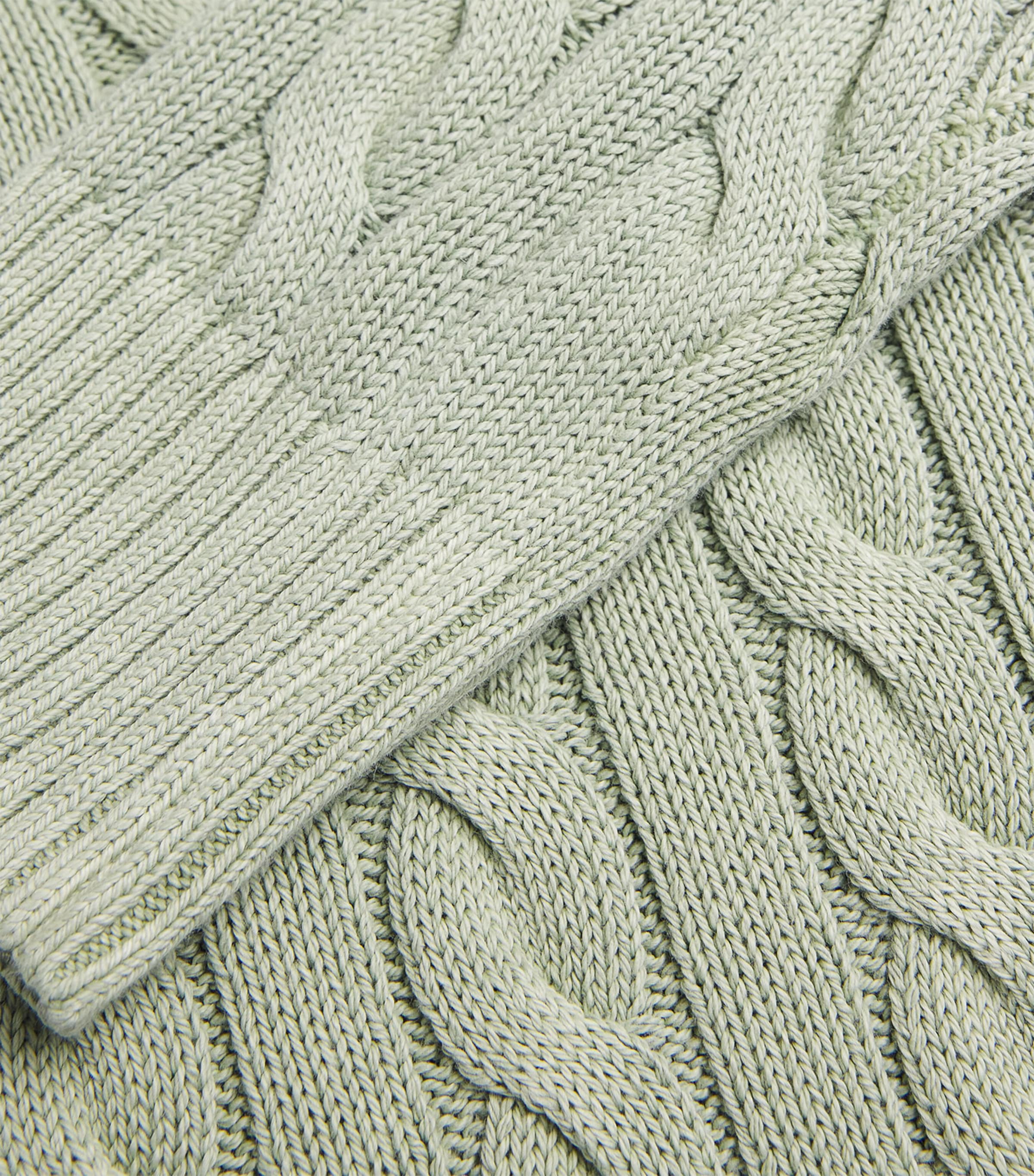 Polo Ralph Lauren Mens Cotton Cable-Knit Sweater Green Image 5