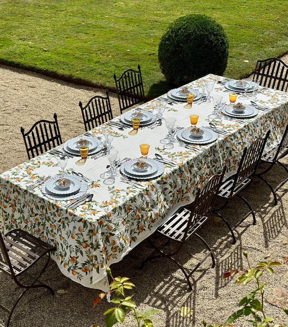 Linen L'Orangerie Tablecloth (380cm x 165cm) ORANGE Image 9