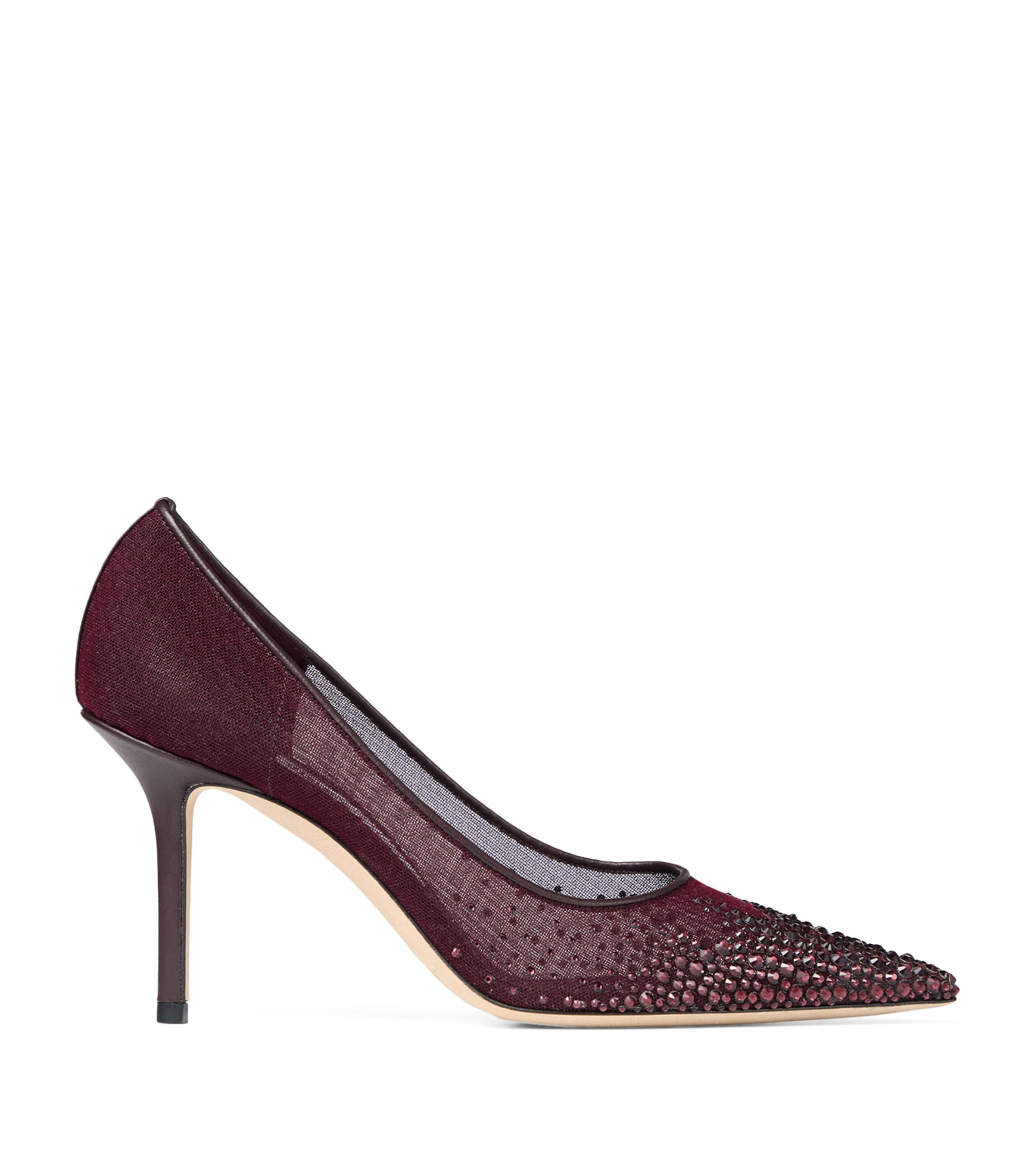 Jimmy choo jc5025H Burgundy Jimmy Choo // Burgundy & Gold Leather Studded Tiff Heel  main image 2