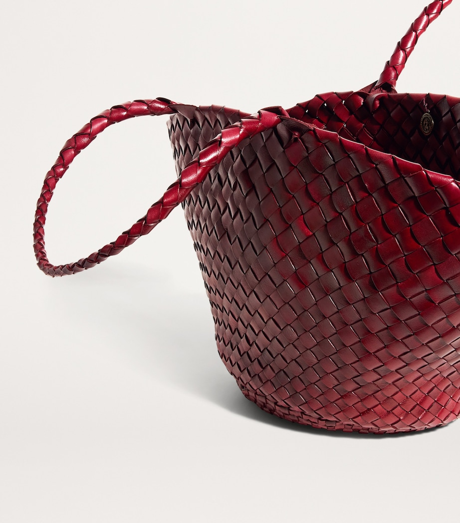 Small Leather Egola Tote Bag BORDO Image 6