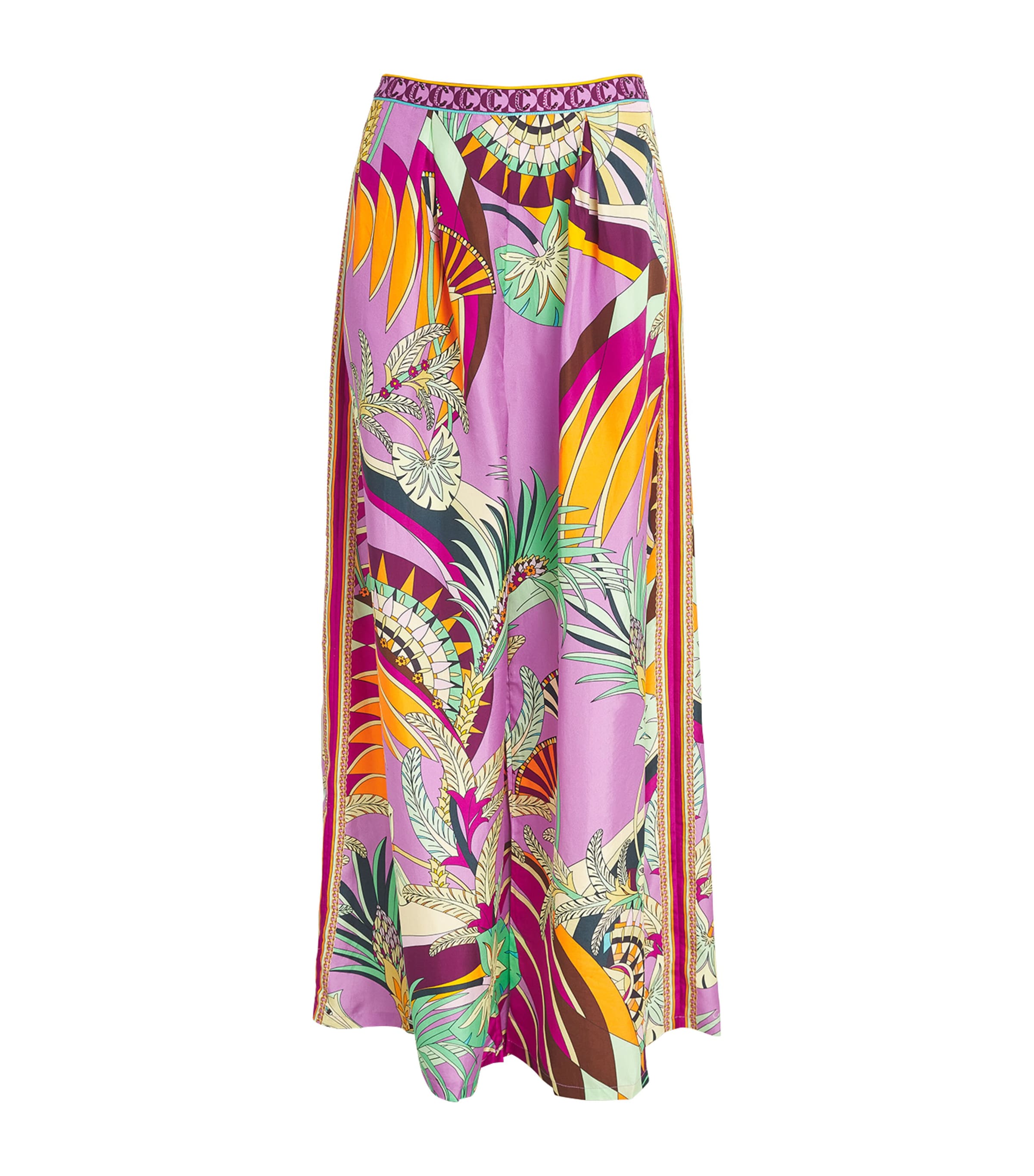 Camilla Silk Printed Beach Trousers In Multi