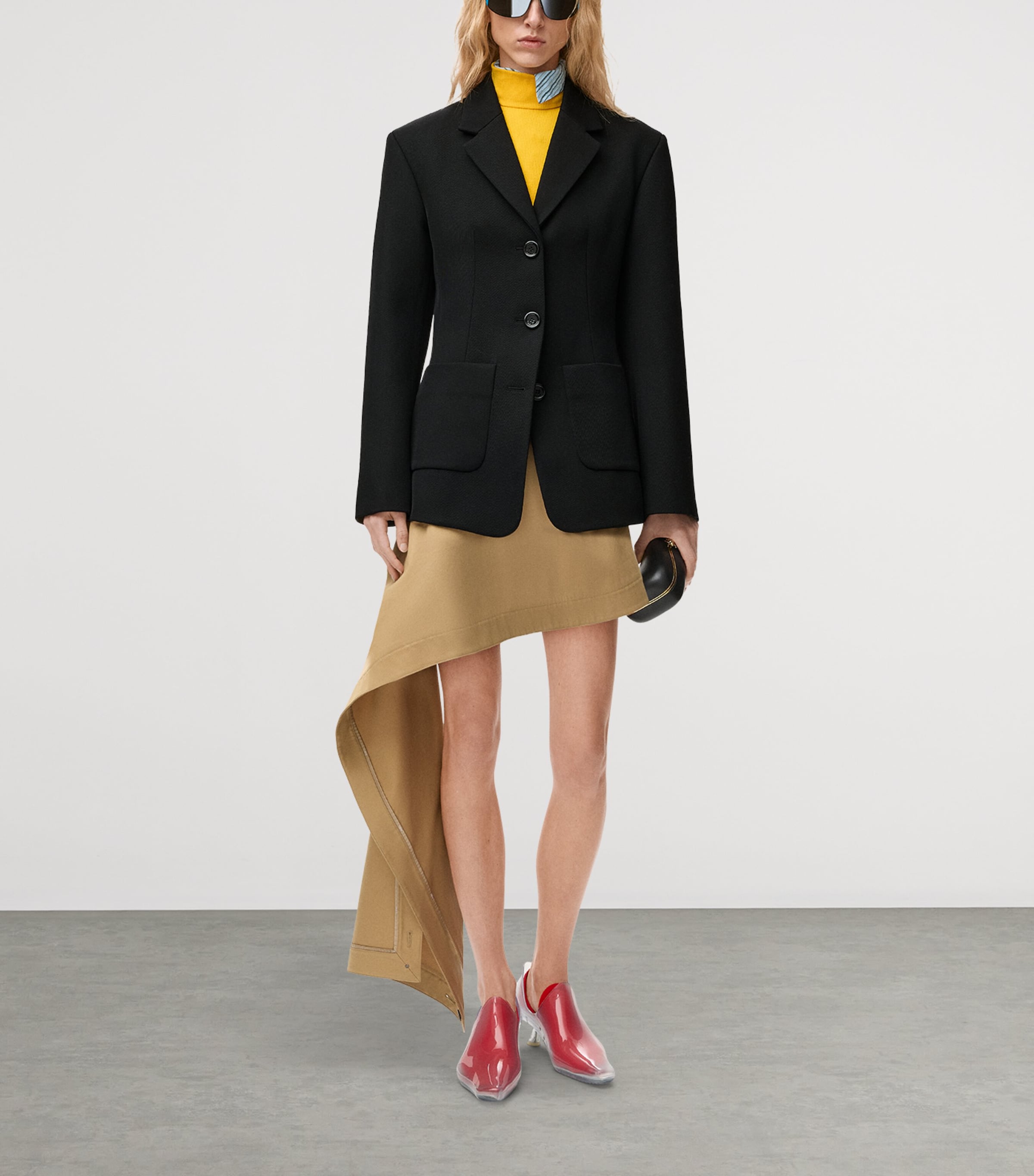 Wool-Blend Blazer BLACK Image 2