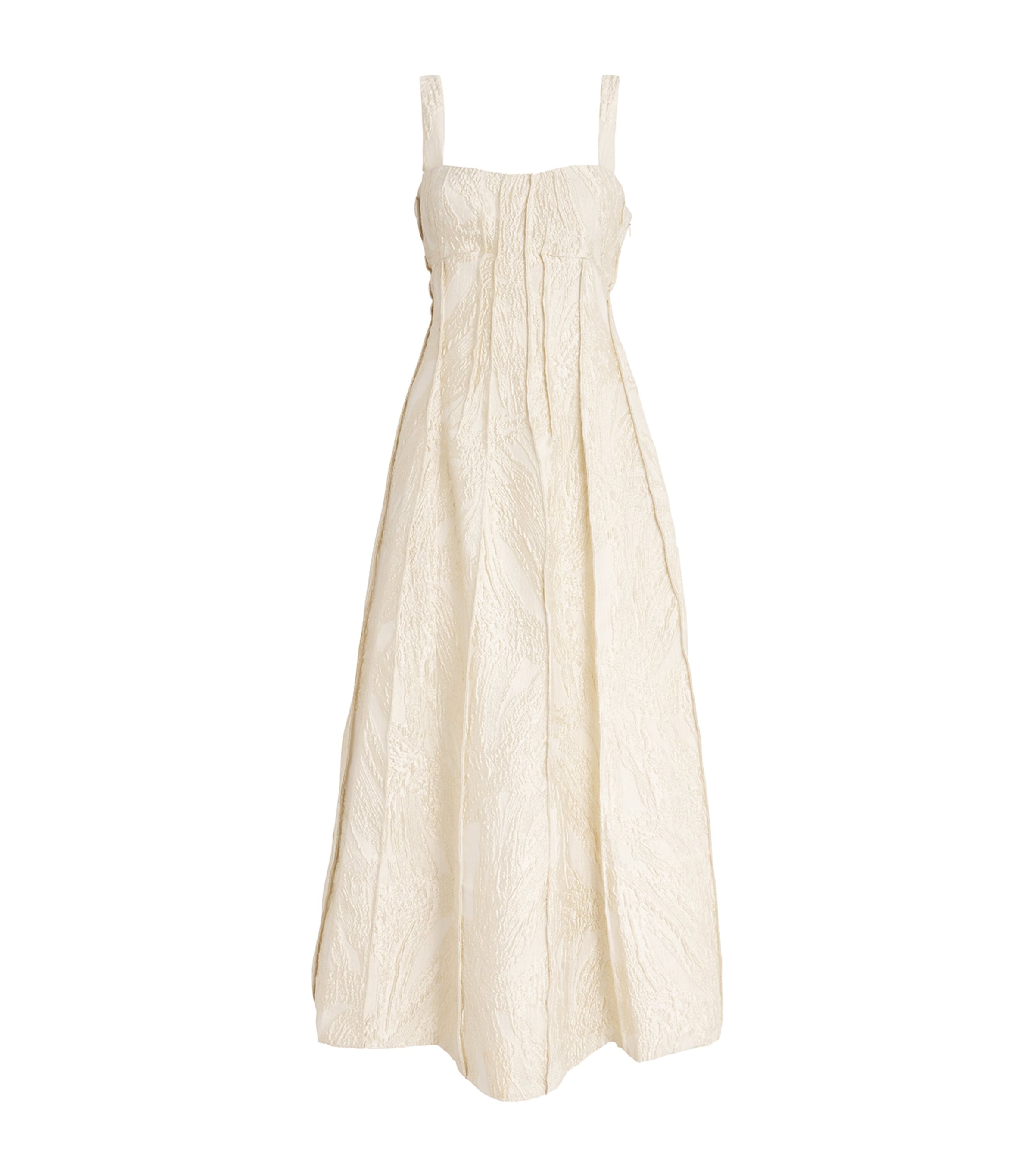 Shop Simkhai Jacquard Maya Midi Dress In Beige