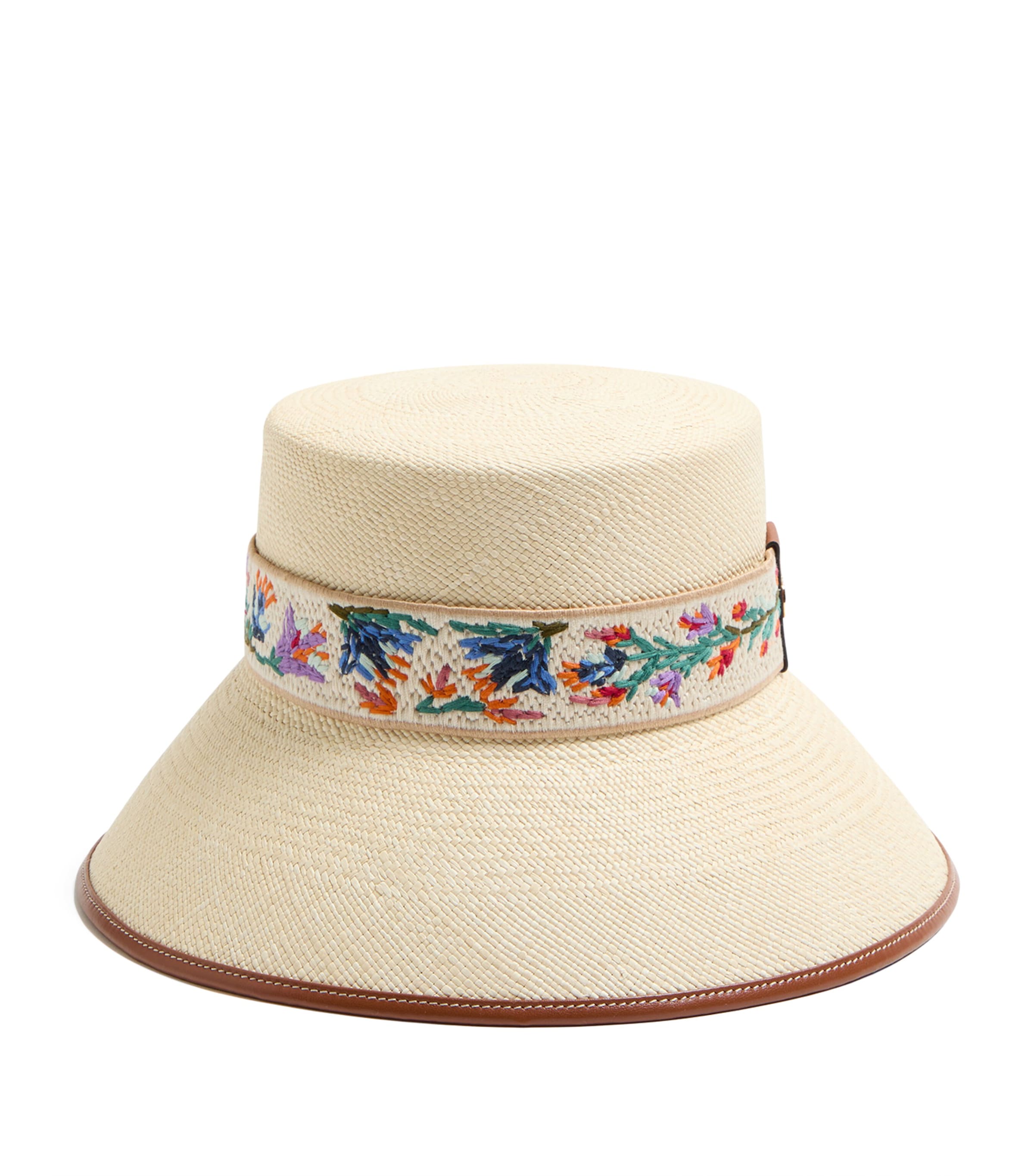 Valentino Antibes Ramage Straw Bucket Hat In Beige