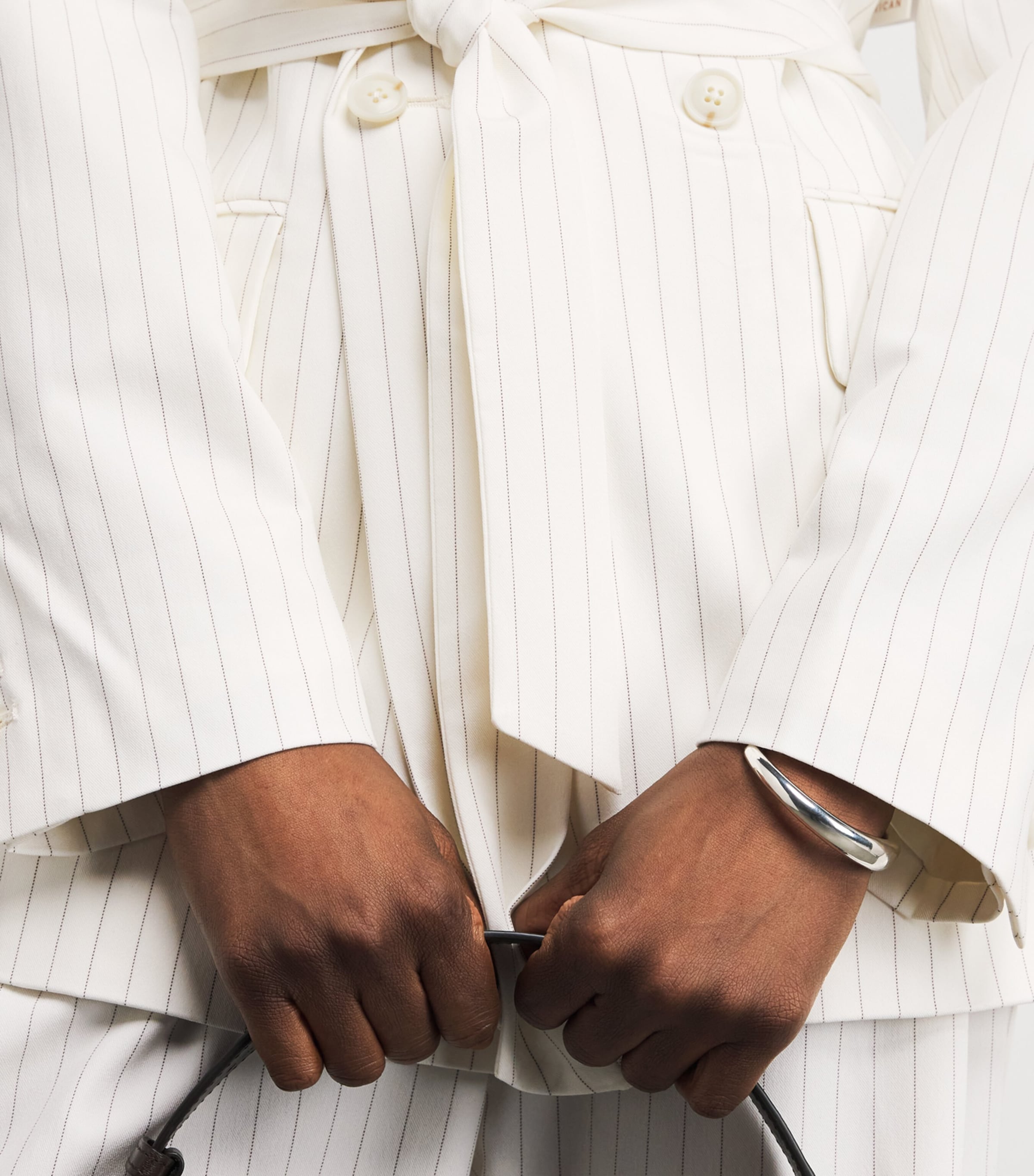 Stripe Essential Suiting Blazer CHESTNUT PIN STRIPE Image 6