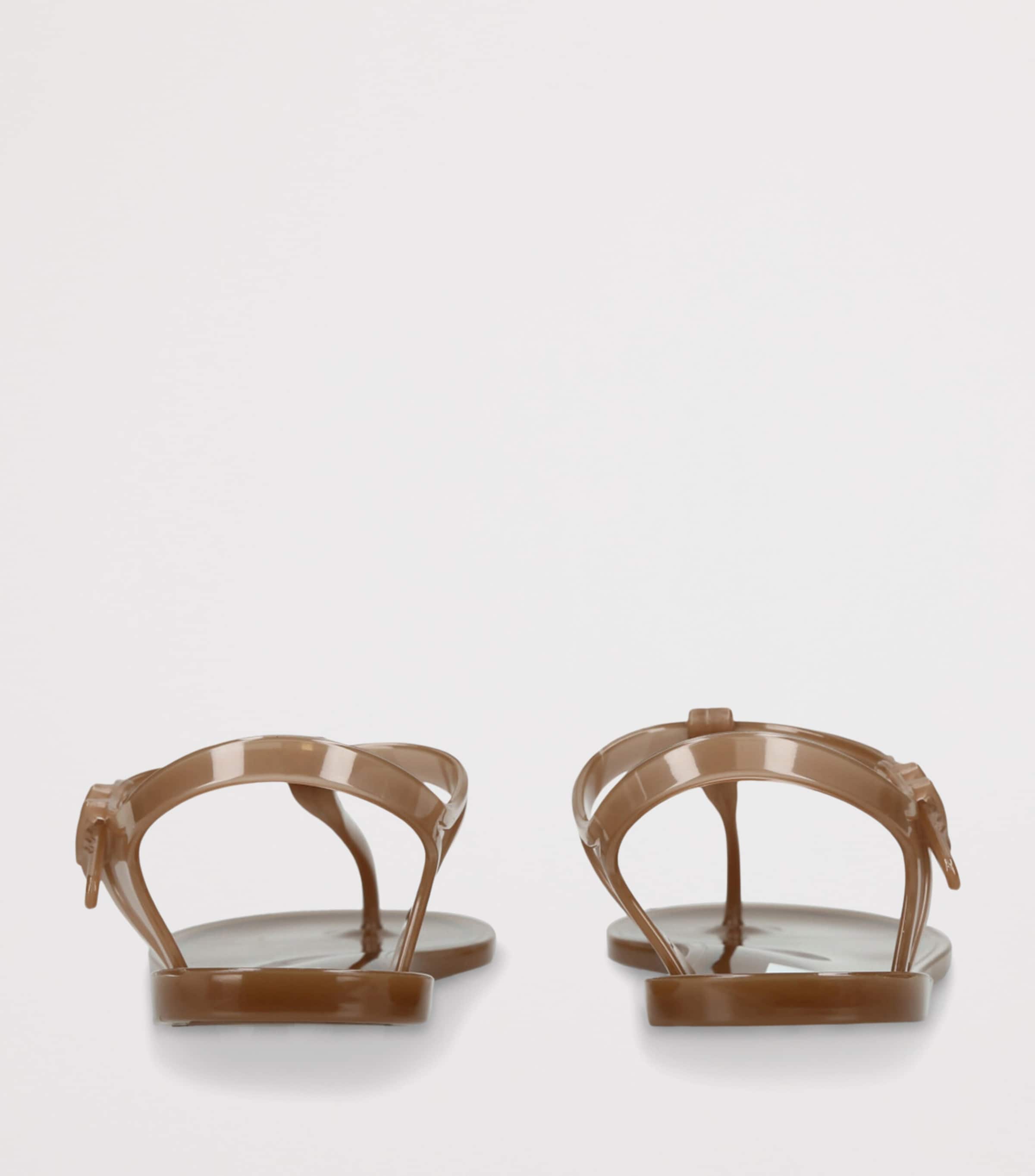 Christopher Esber Billi T-Bar Flat Sandals Taupe Image 2