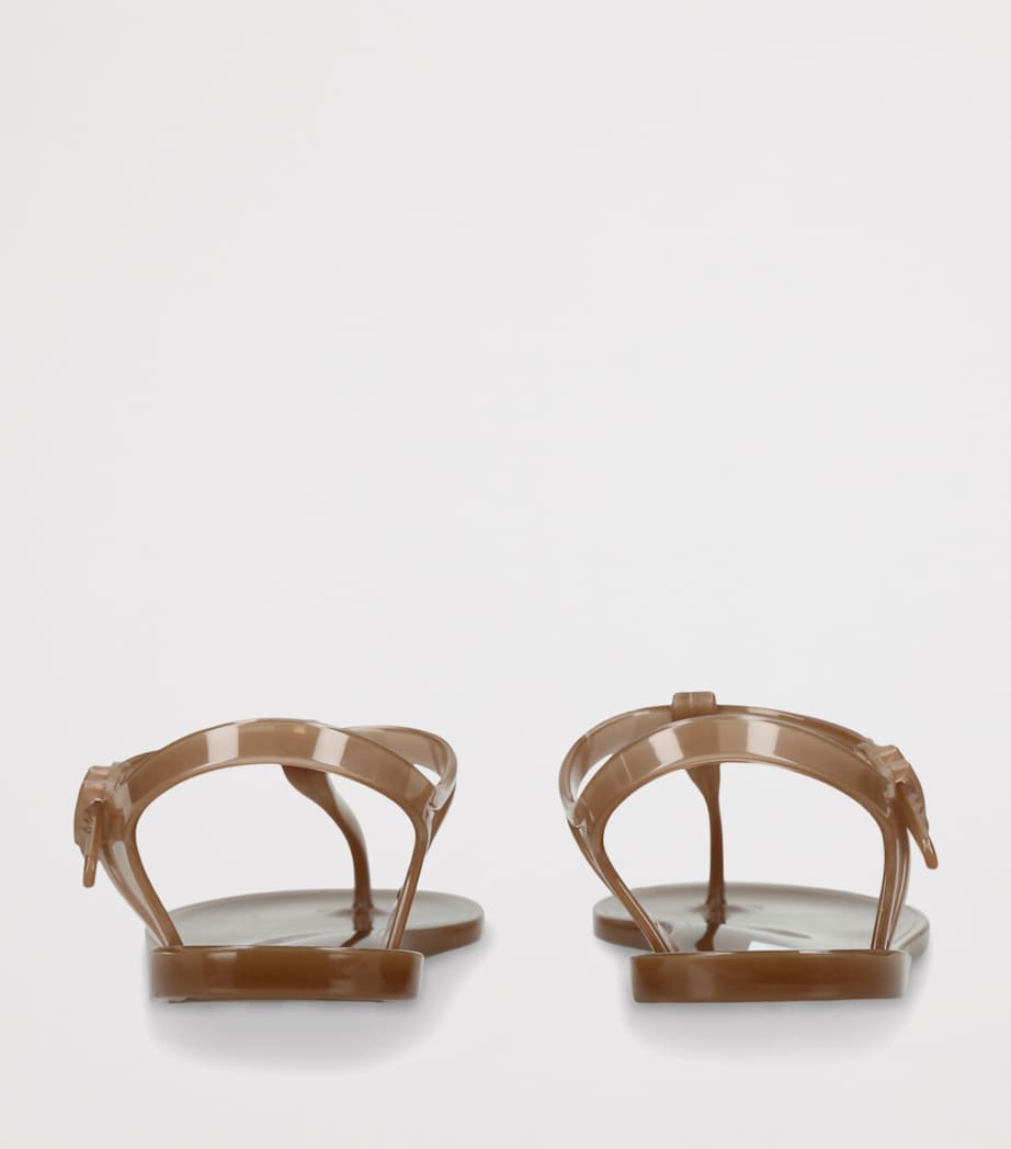 Christopher Esber Billi T-Bar Flat Sandals Taupe Image 2