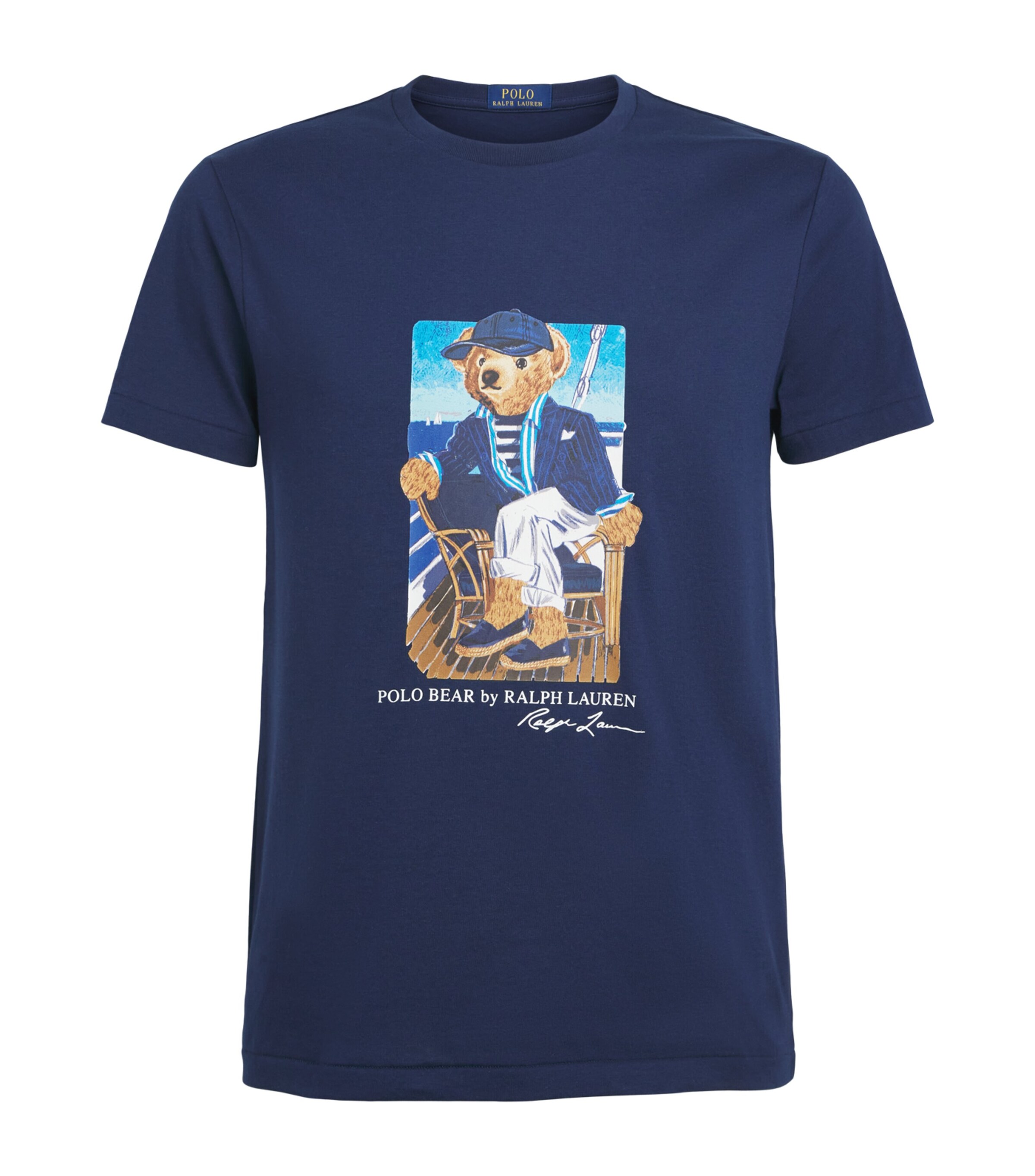 Polo Ralph Lauren Navy Cotton Polo Bear T-Shirt | Harrods US