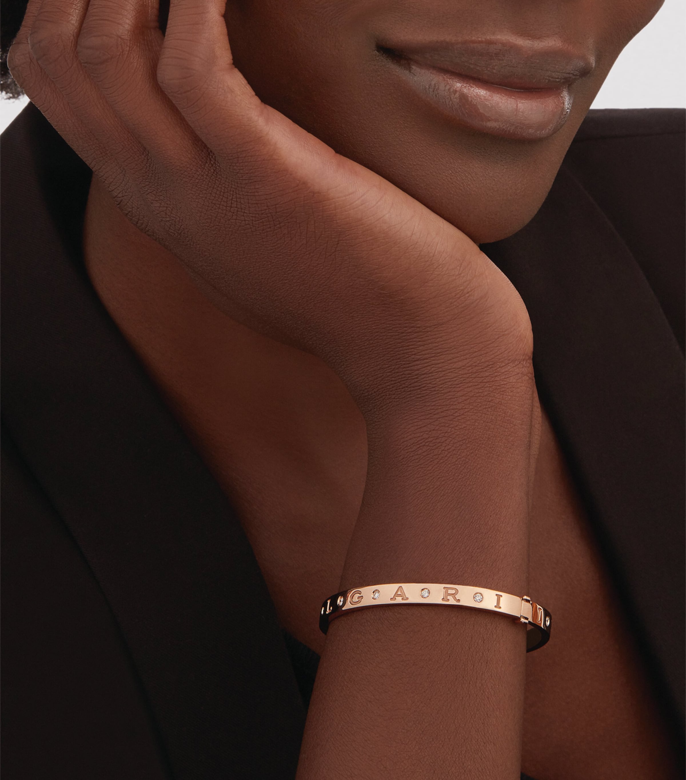Rose Gold and Diamond BVLGARI BVLGARI Bangle PINK GOLD Image 3