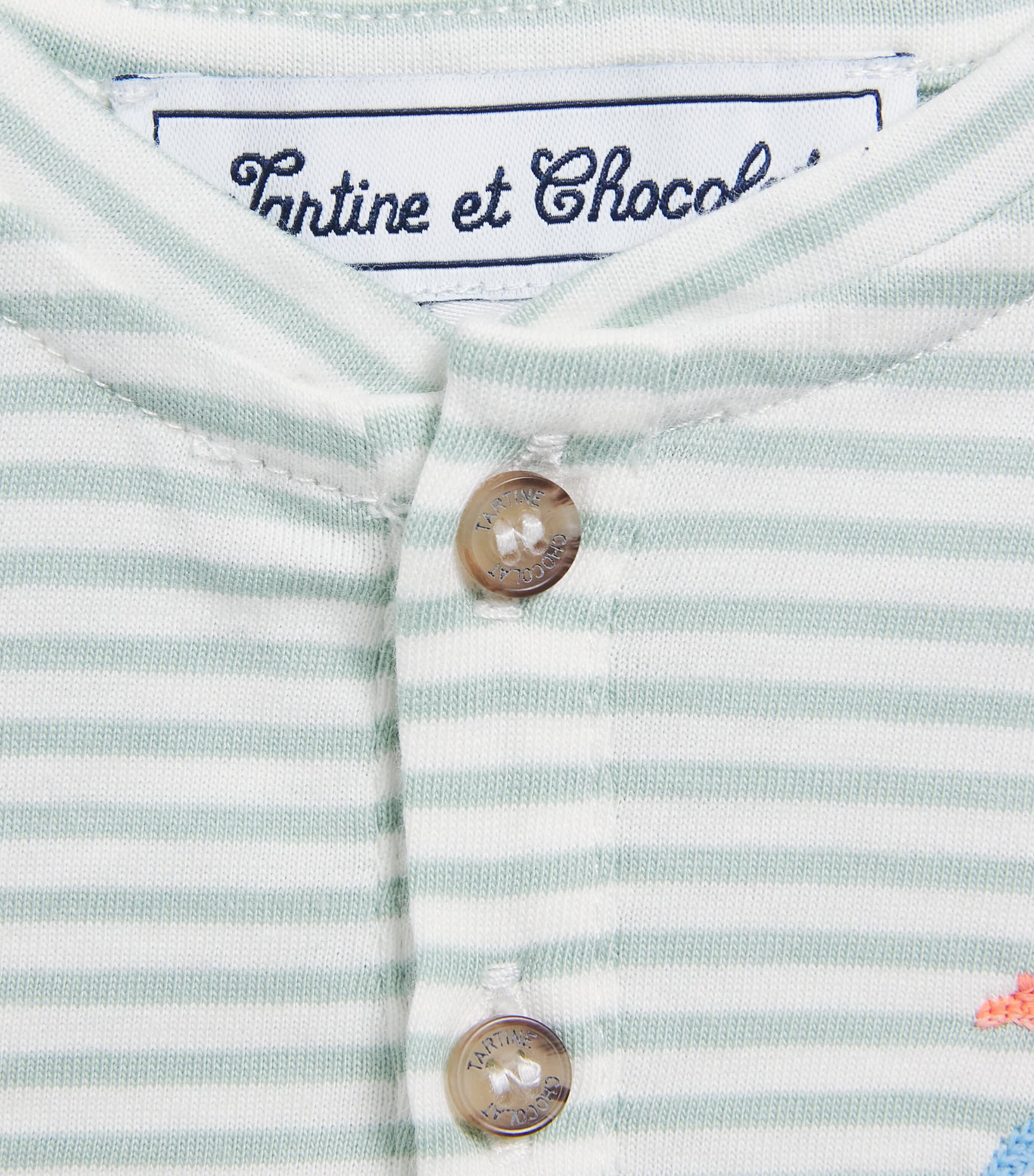 Striped Button-Up T-Shirt (3 Months-4 Years) 52SAUGE Image 3