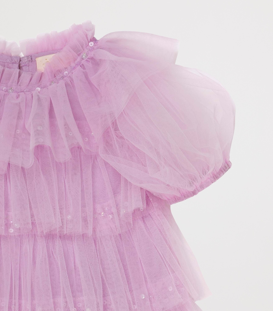 Tutu Du Monde Tulle Love Parade Dress (0-24 Months) Orchid Bouquet Image 4