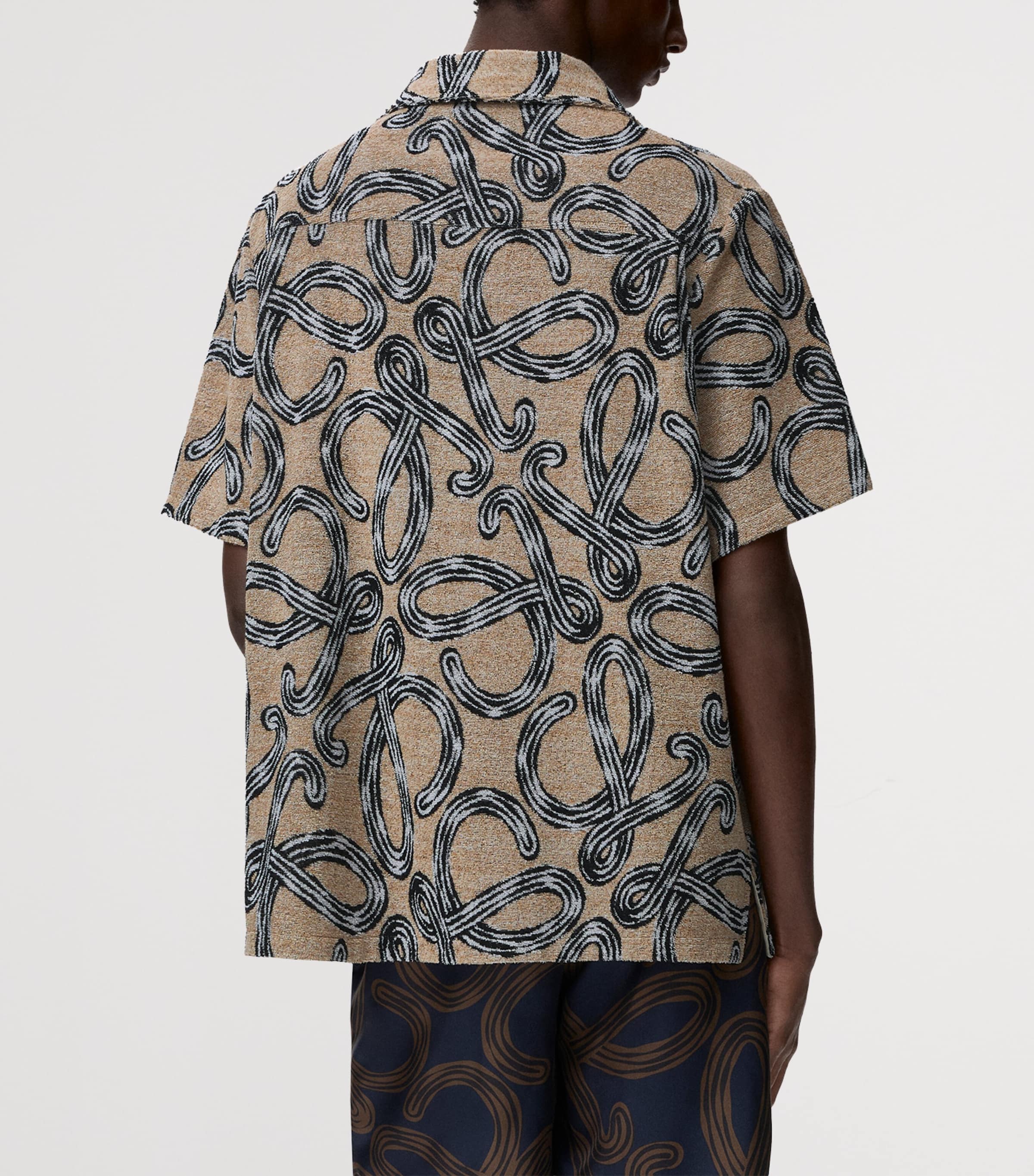 LOEWE Mens x Paula’s Ibiza Terry Anagram Shirt Beige/black Image 4