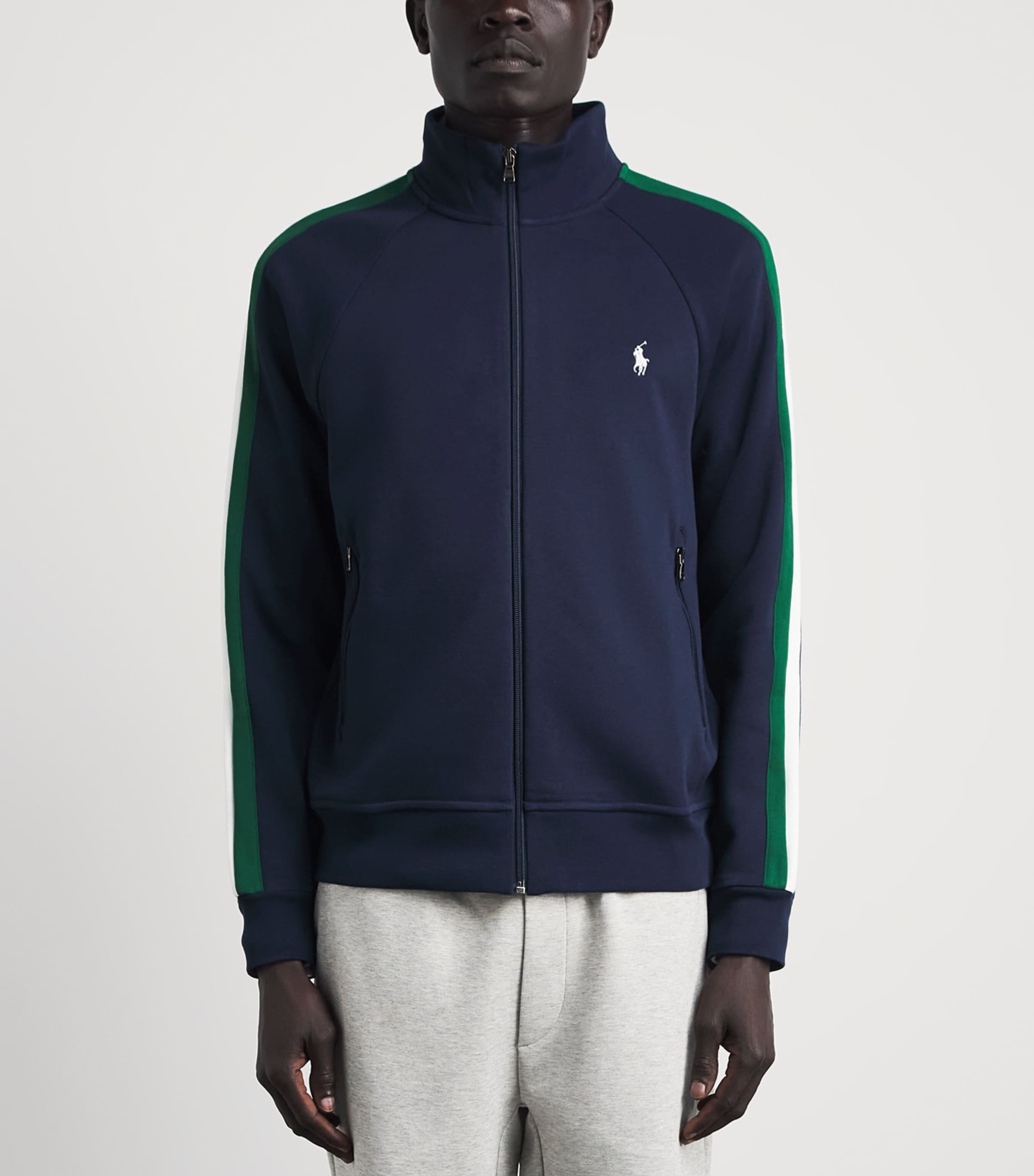 Polo Ralph Lauren Mens Double-Knit Track Jacket Newport Navy Image 4