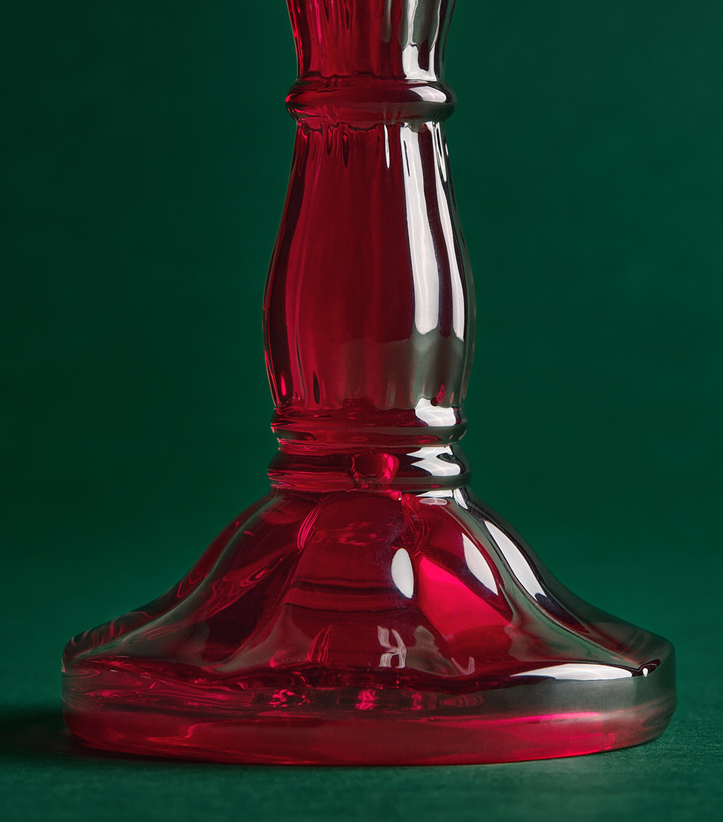 Harrods Glass Cabbage Tree Decoration Red Image 2