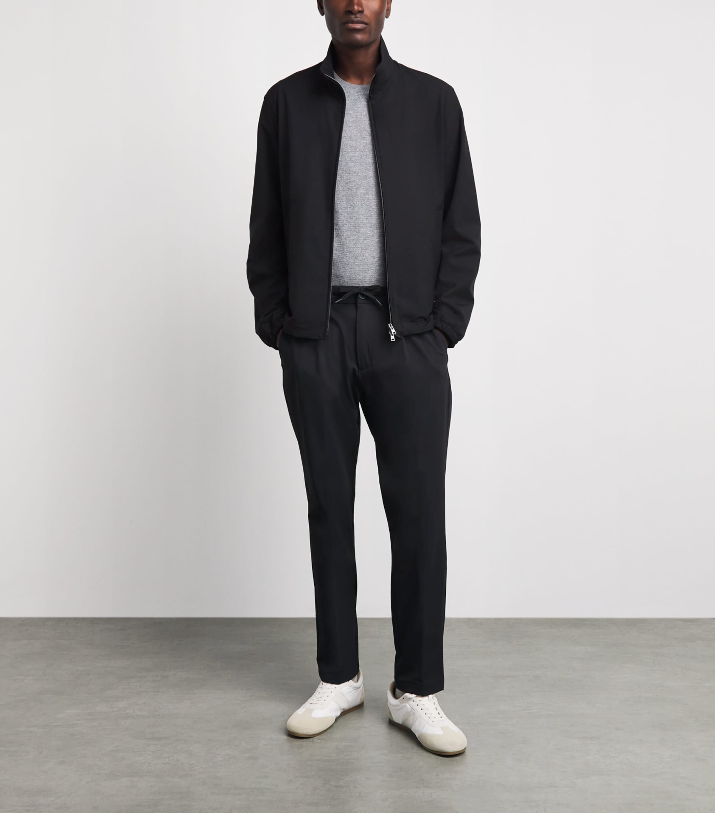 Herno Mens Technical Bomber Jacket Nero Image 2