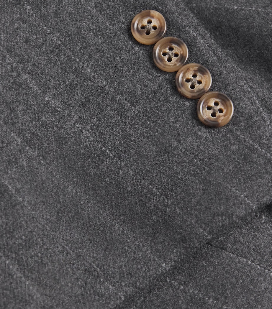 Wool Chalk-Stripe 2-Piece Suit GREY Image 5