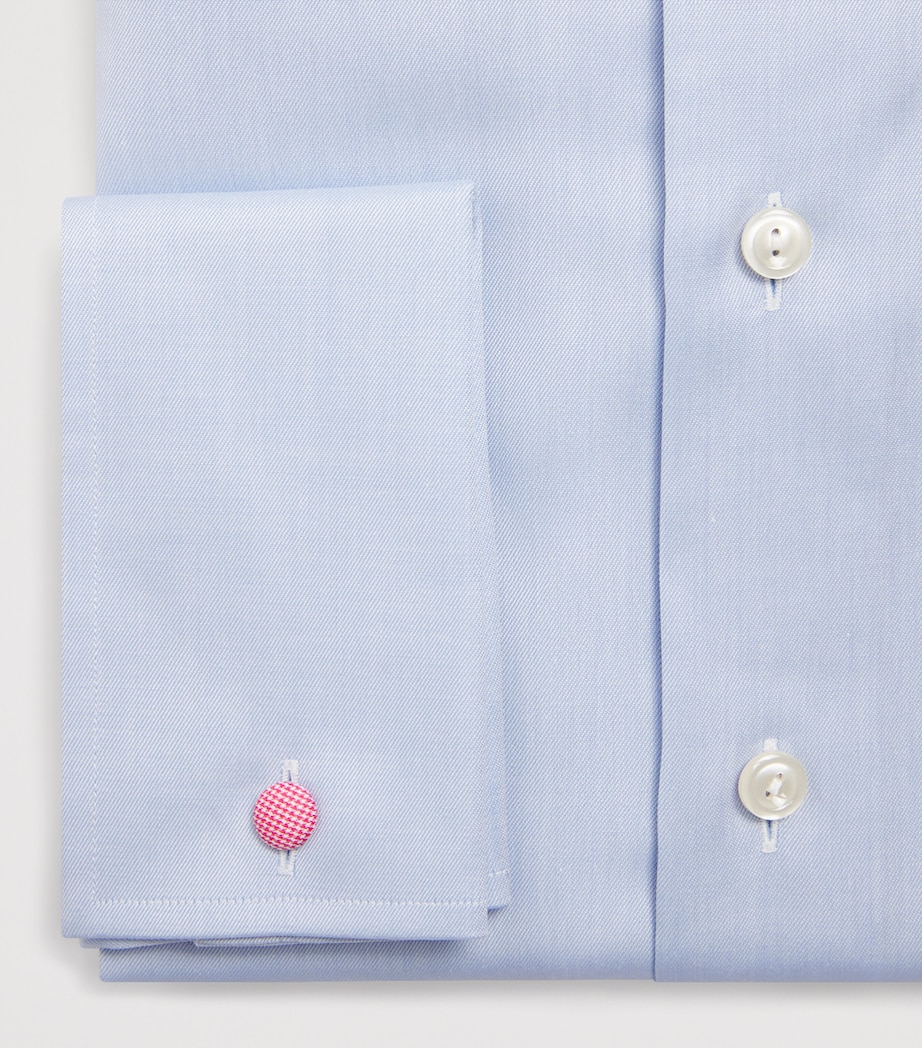 Signature Twill Contemporary Fit Shirt BLUE Image 5