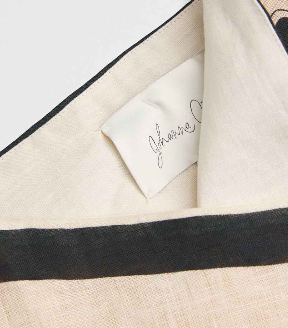 Linen Roots Mini Skirt ECRU /BLACK Image 5