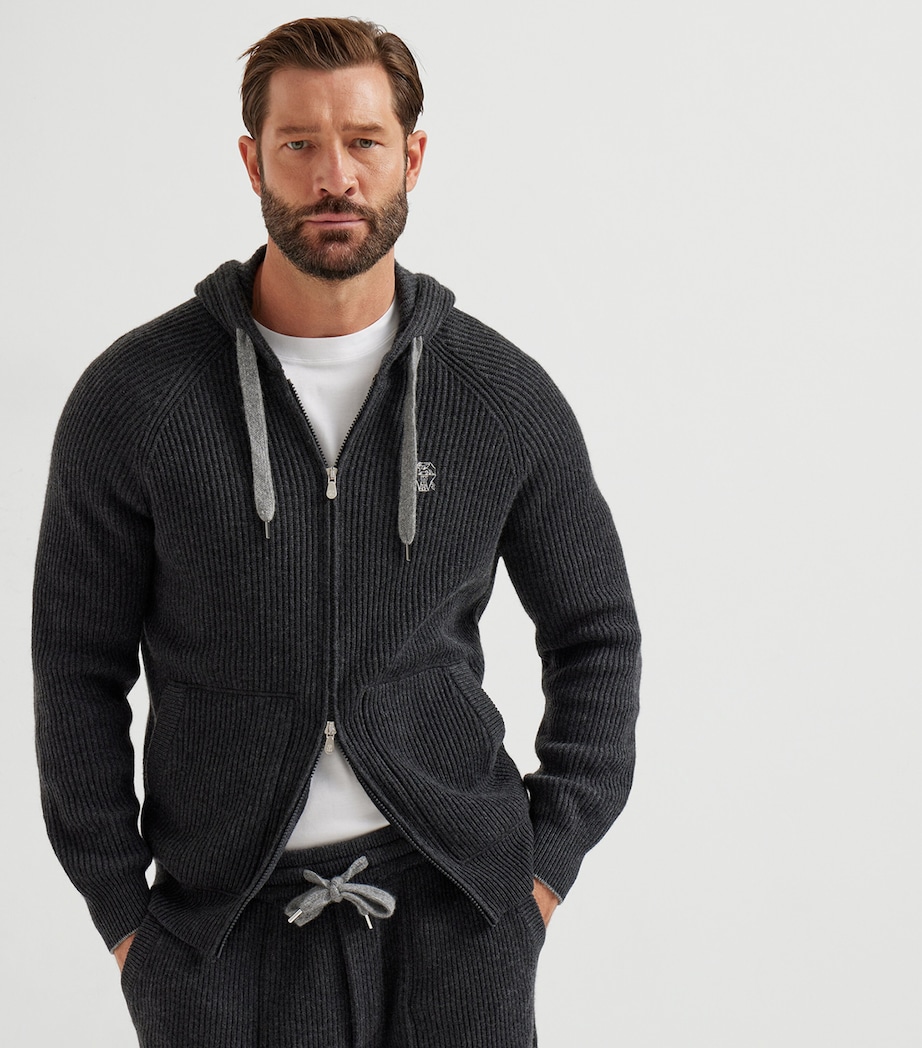 Cashmere Logo Zip-Up Hoodie CZA06 Image 2
