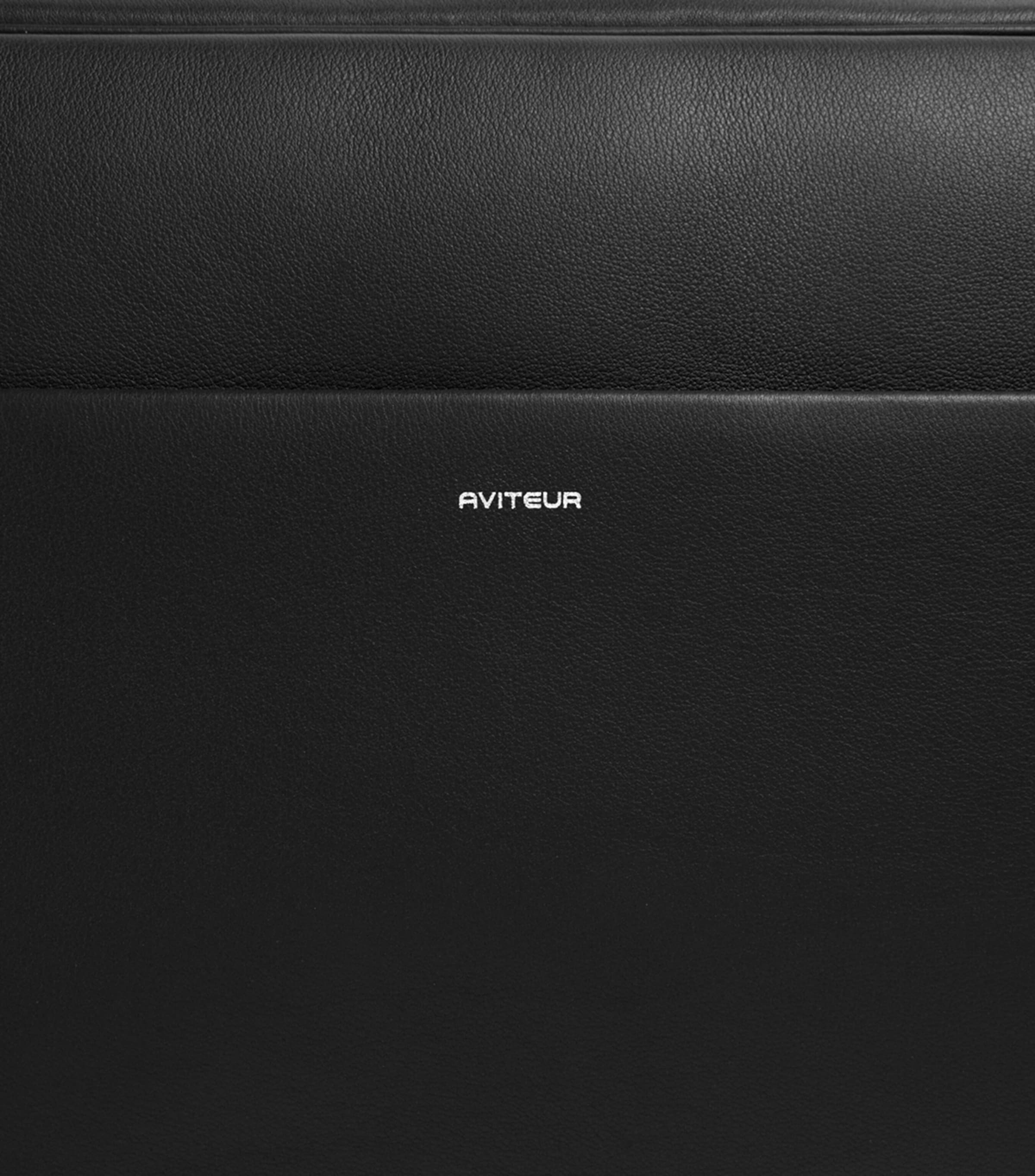 Leather Trolley-Sleeve Laptop Case BLACK Image 4