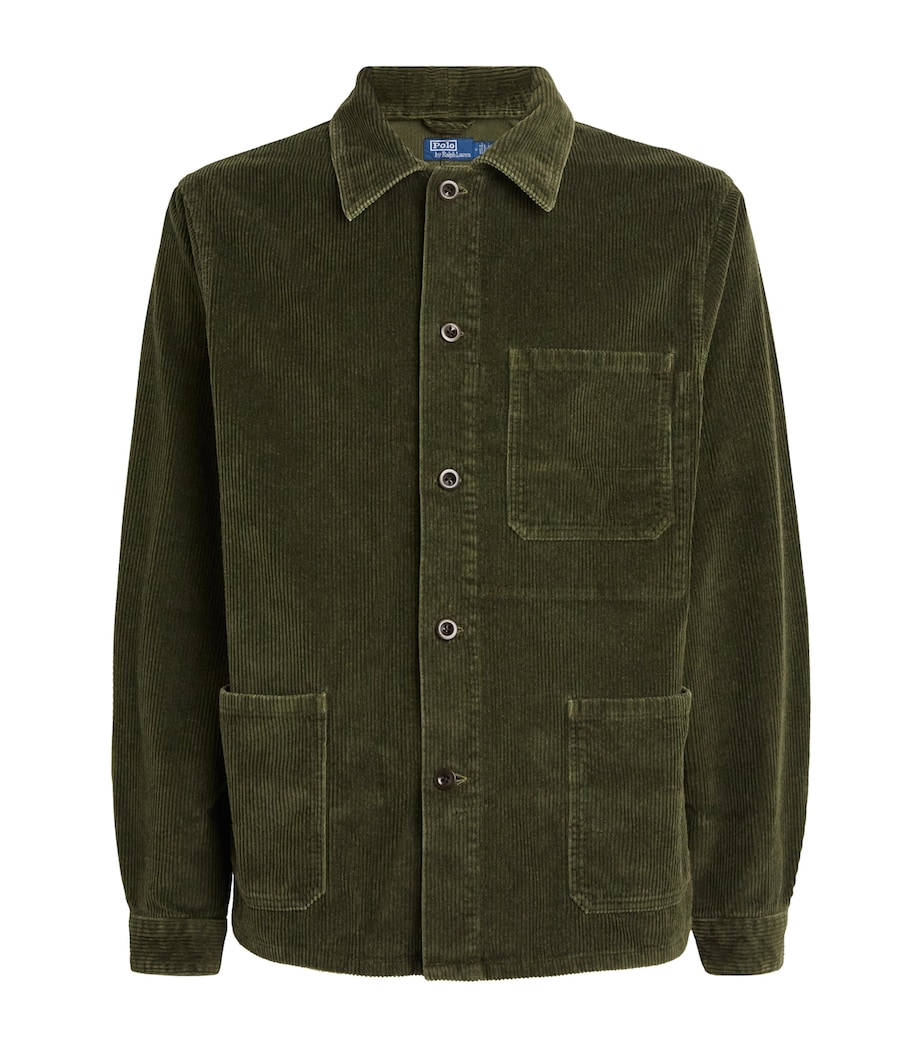 Polo Ralph Lauren Mens Corduroy Overshirt Green Image 1