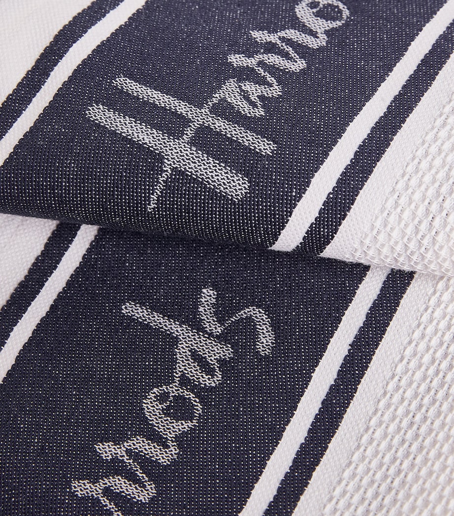 Set of 2 Organic Cotton Tea Towels NAVY Image 3