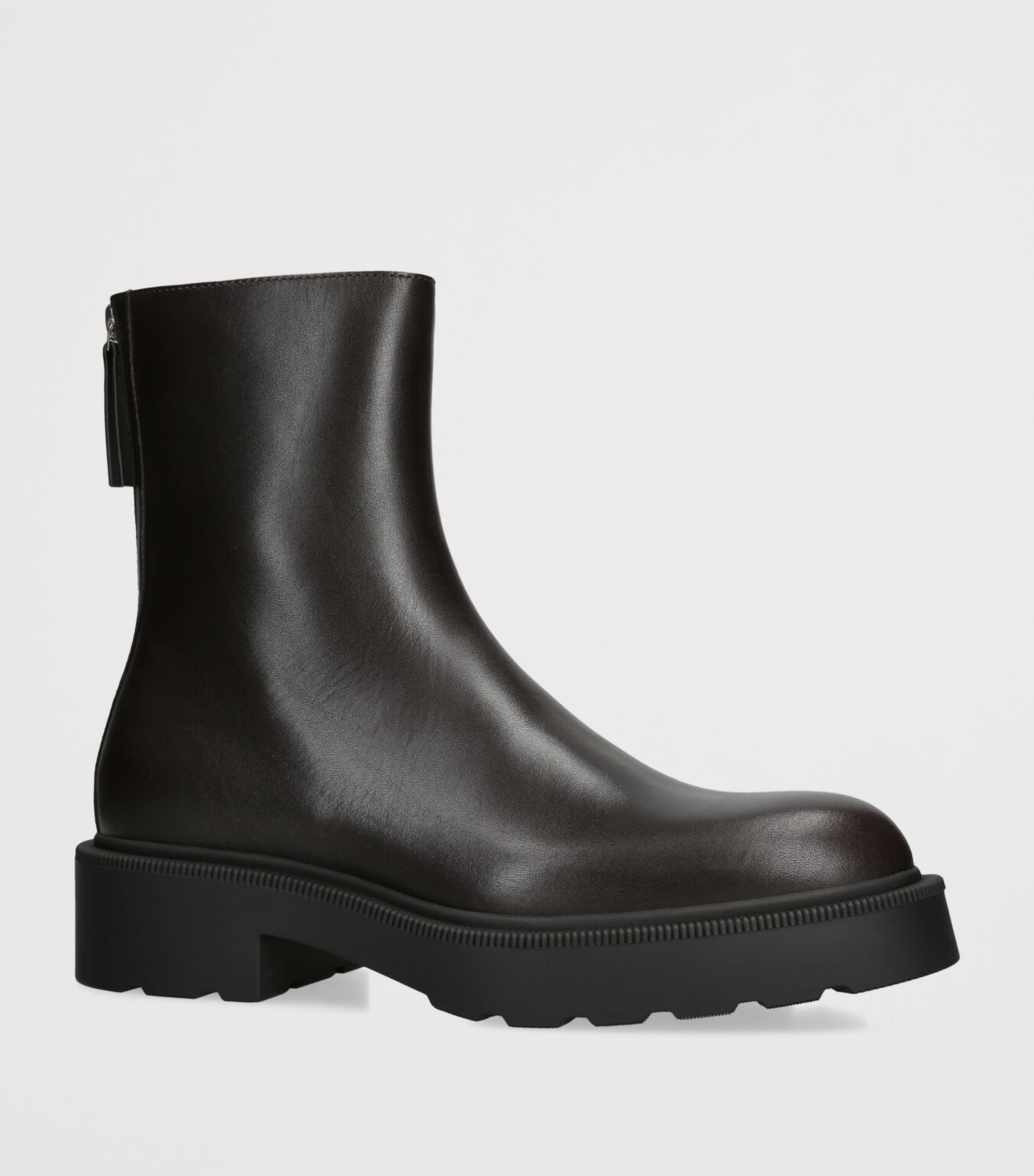 Nobilis Fast Leather Ankle Boots DARK BROWN Image 3