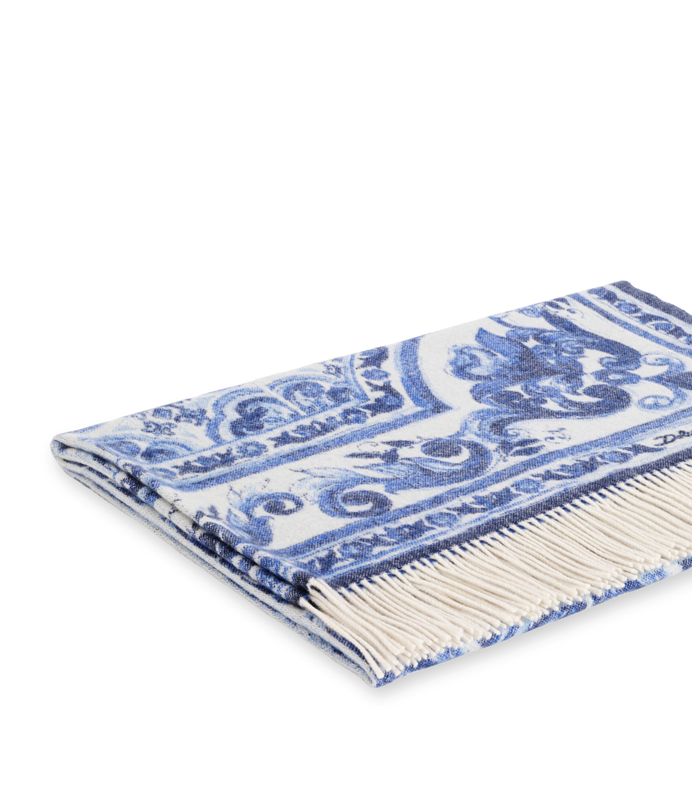 Cashmere Blu Mediterraneo Throw (140cm x 180cm) UB001 BLU MEDITERRAN Image 3