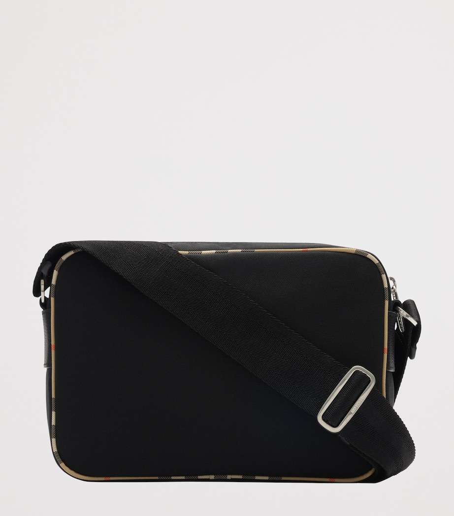Burberry Check-Trim Cross-Body Bag Black Image 4