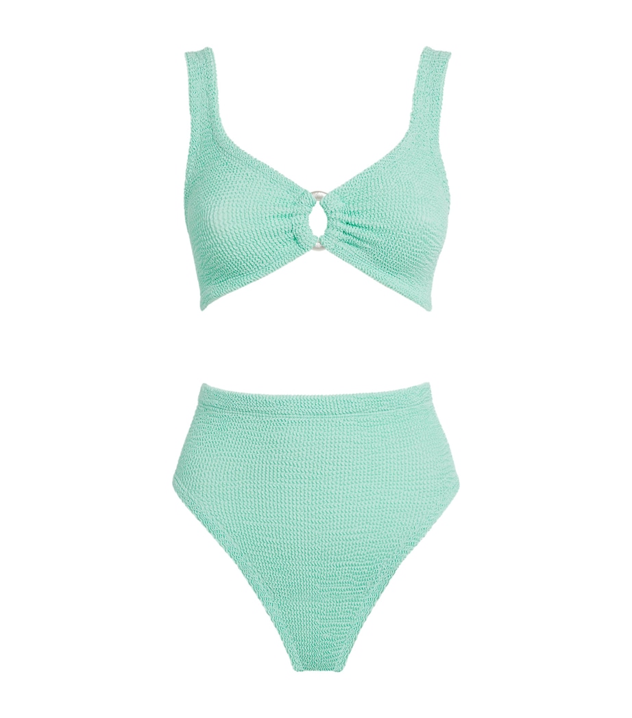 Nadine Pearl Hoop Bikini METALLIC MINT Image 1