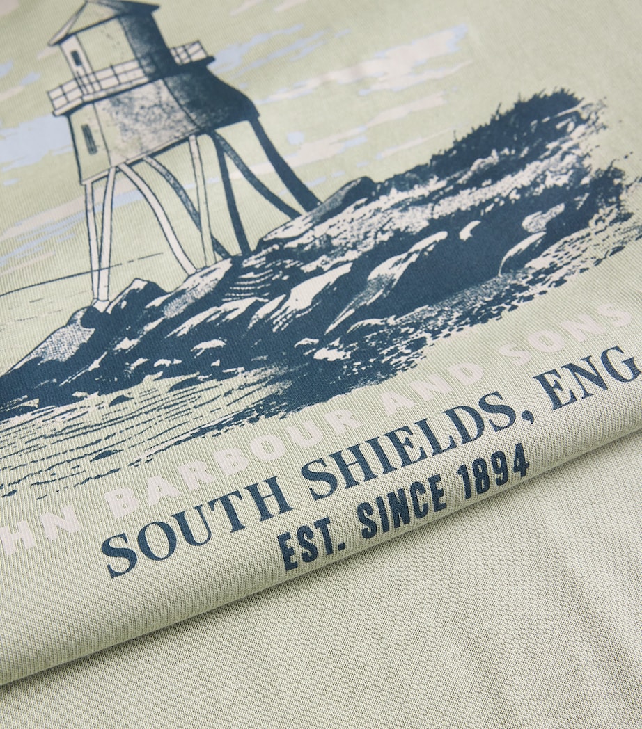 Cotton Harbourside Graphic T-Shirt SEAGRASS Image 5