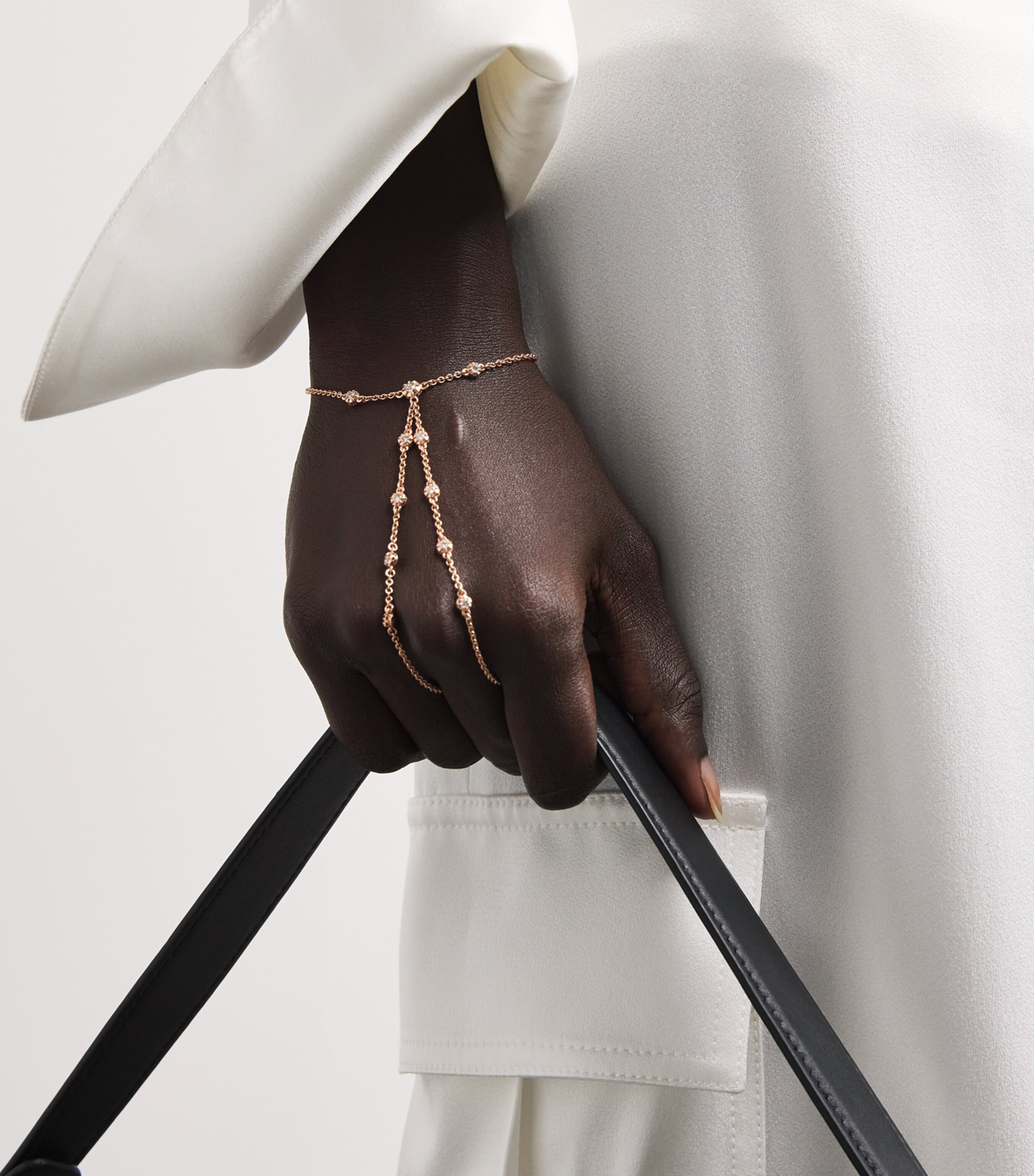 Rose Gold and Diamond Sophia Hand Chain ROSE GOLD Image 2