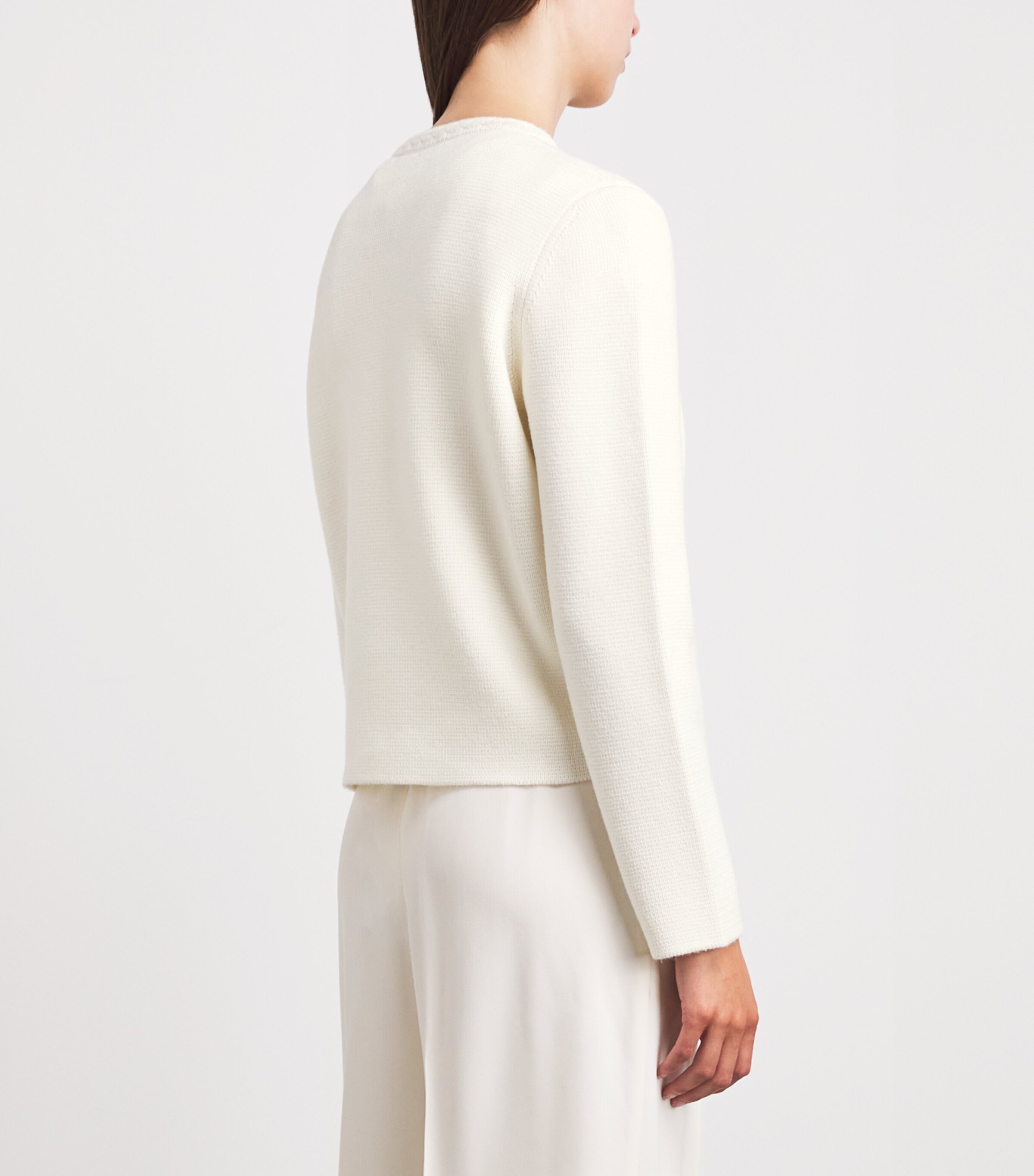 Fabiana Filippi Womens Merino Wool Cardigan Rafia Image 5