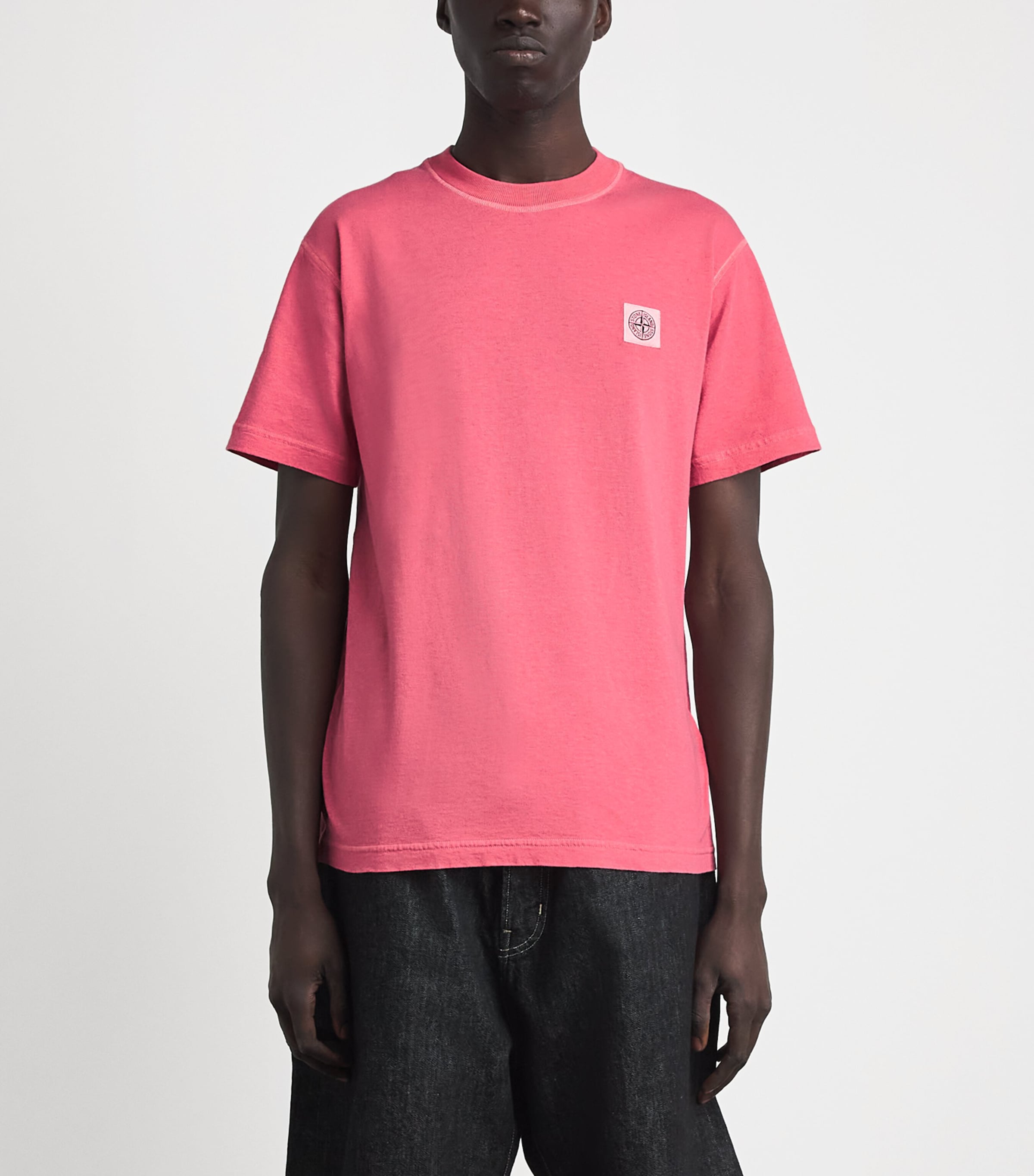 Stone Island Mens Cotton Logo T-Shirt Image 4
