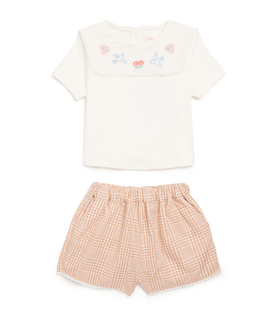 Gingersnaps Cotton Jurin Top and Shorts Set (6-36 Months) Multiolor Image 1